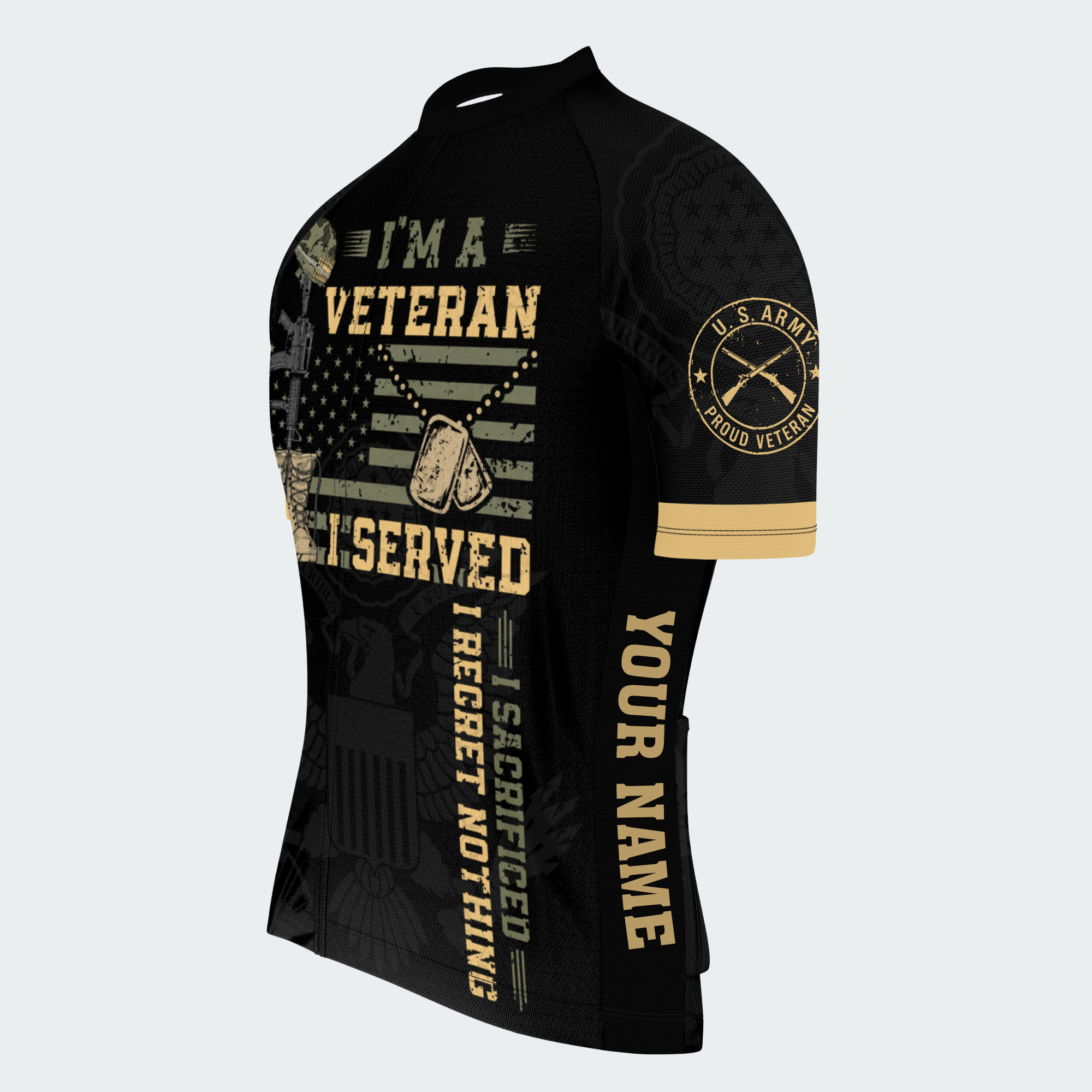 Men’s Personalized U.S. Army I Served Veteran Cycling Jersey & Kit