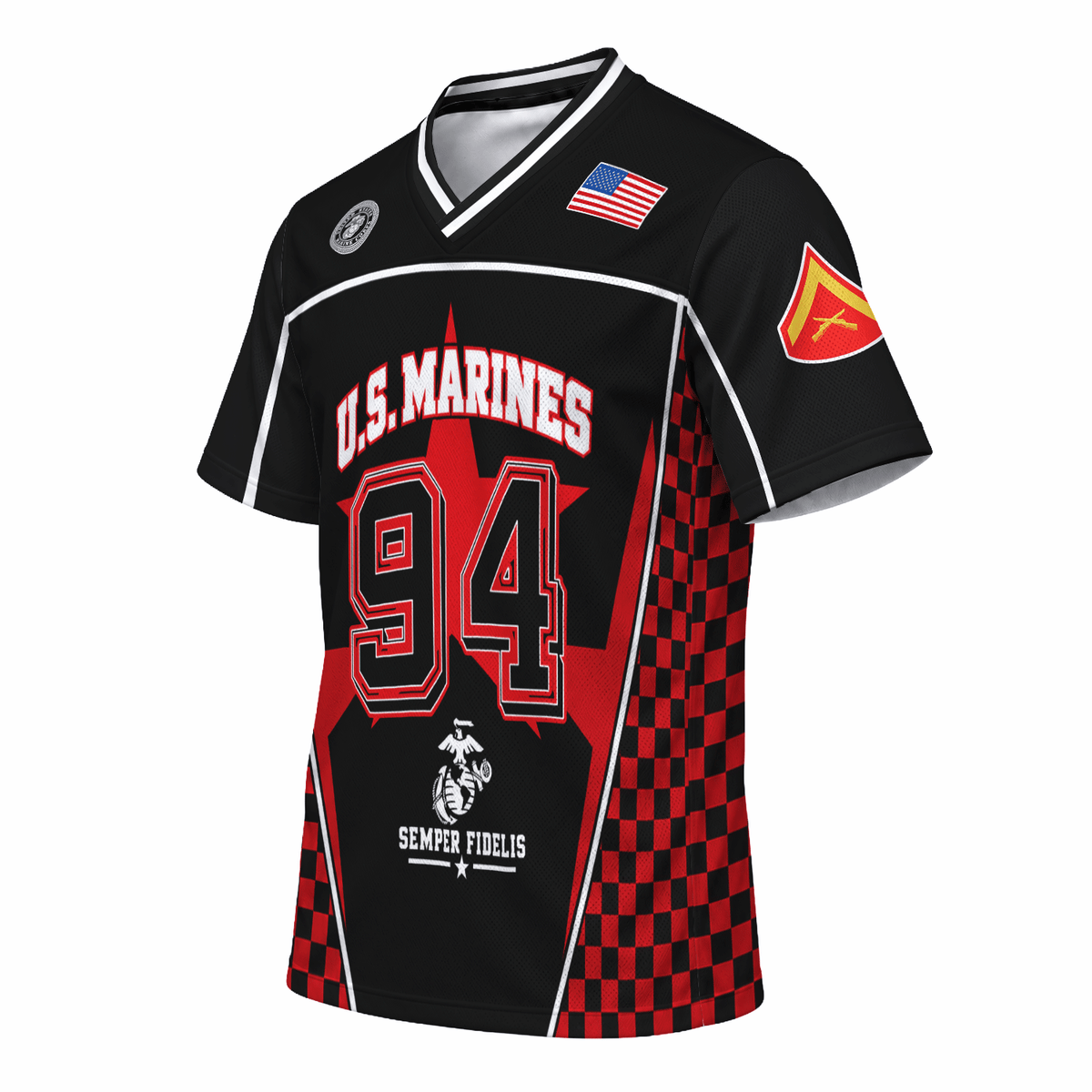Personalized Marine Corps Sports Jersey Custom Rank Number and Text