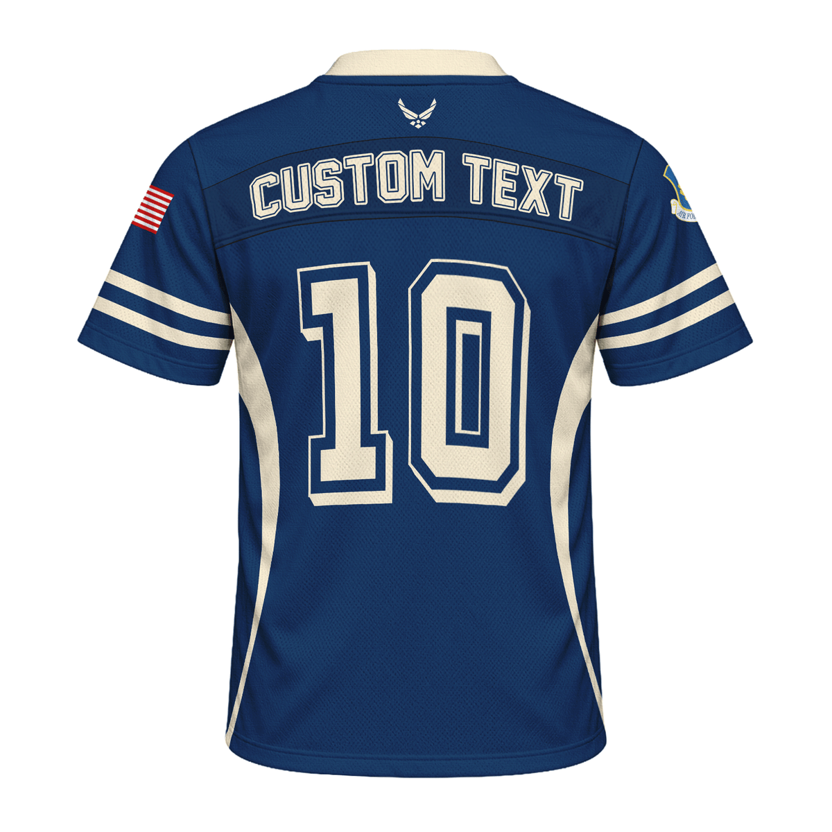 U.S. Air Force Military Jersey Custom Rank Name Text and Number