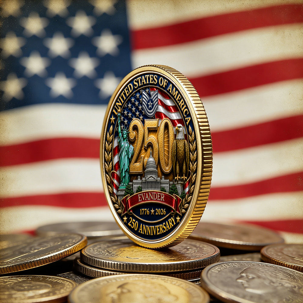 Custom Air Force Veteran 250th Anniversary Coin
