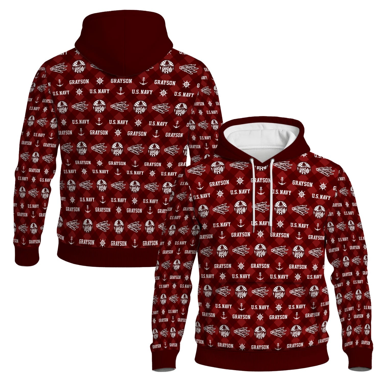 Personalized US Navy 3D All Over Print Hoodie KAH3D03