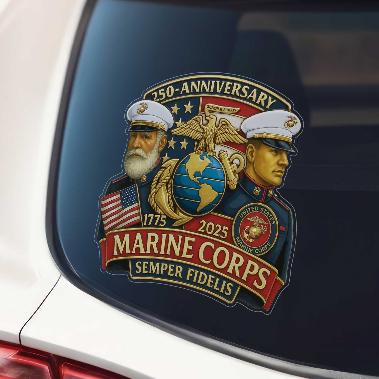 MARlNE 250 Years Of Service Semper Fidelis Stickers