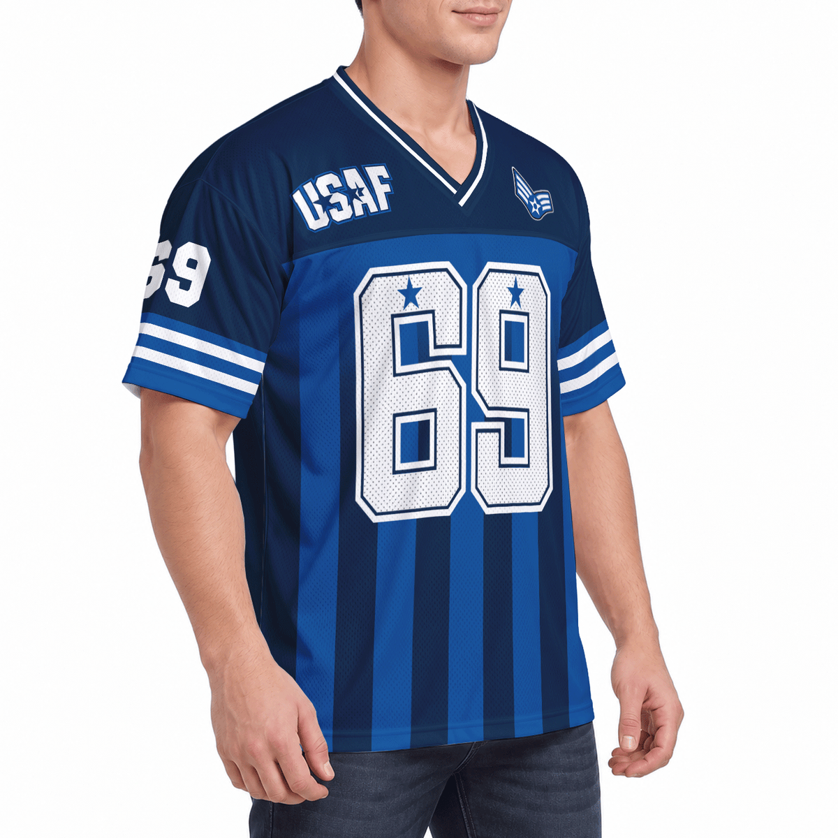 Custom U.S. Air Force Jersey Personalized Rank Name Text and Number