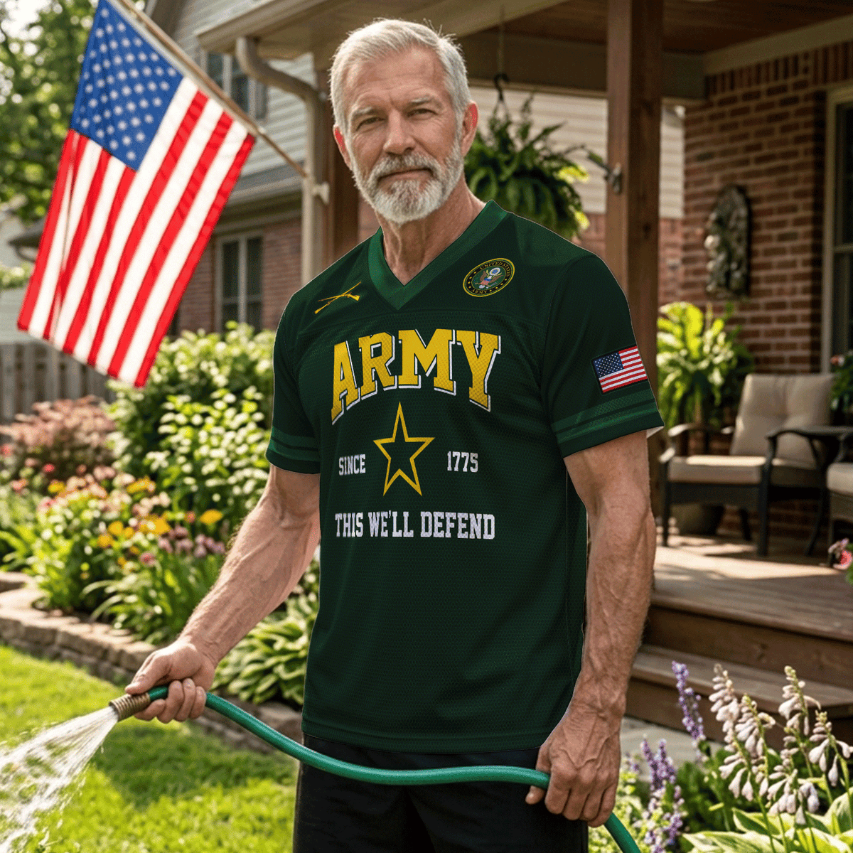 Personalized Army Veteran Jersey Custom Rank, Name and Jersey Number  Military Gift