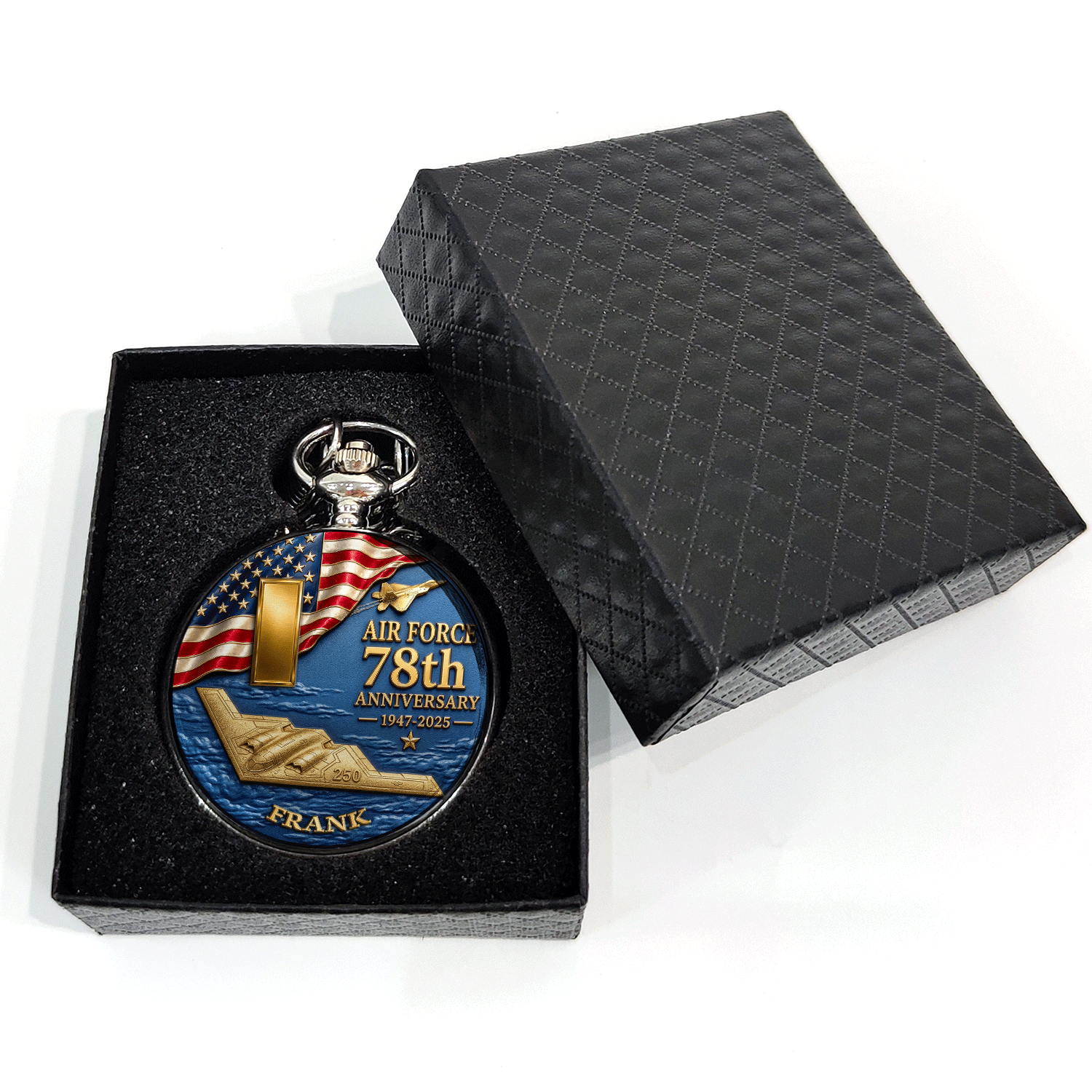 Air Force Veteran Pocket Watch 250th Anniversary Keepsake