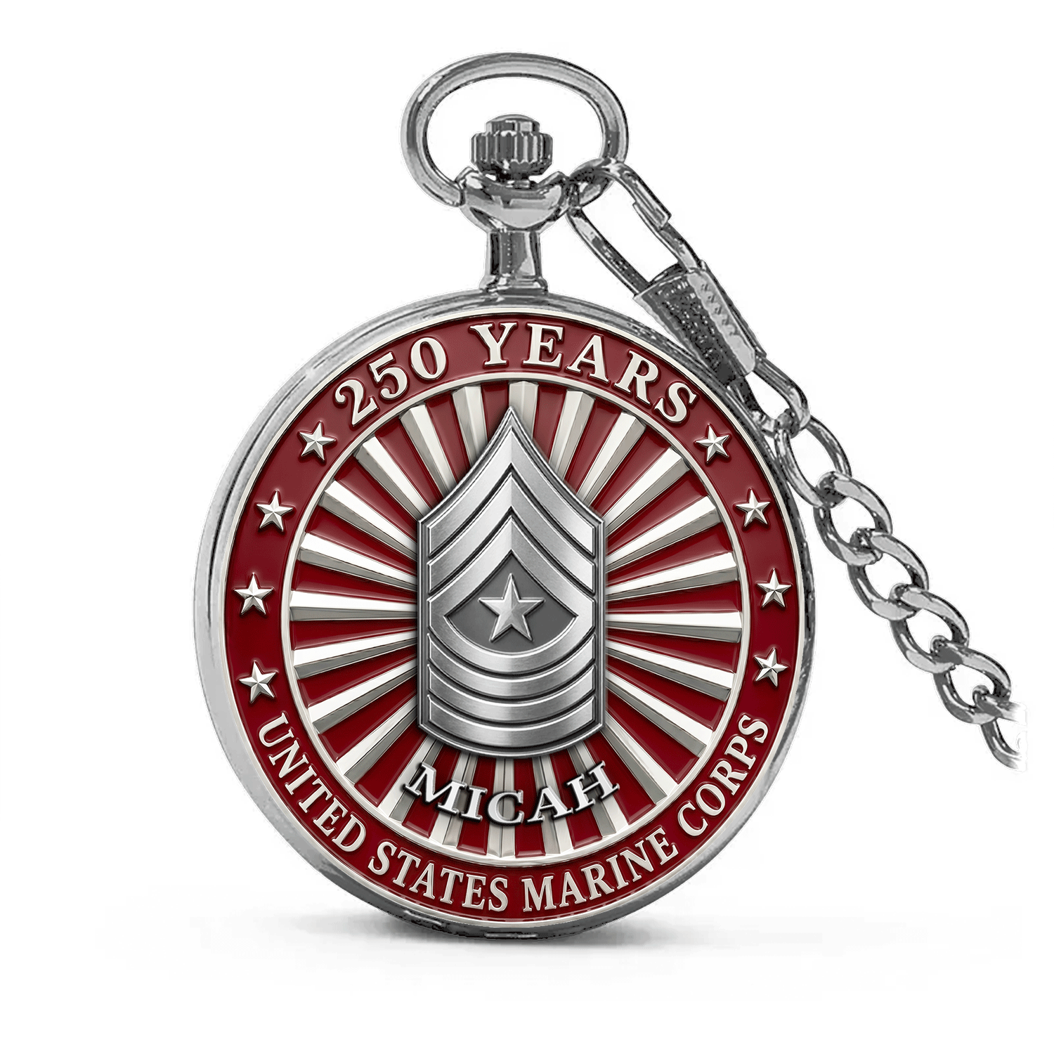 Personalized USMC Pocket Watch Custom Name Gift