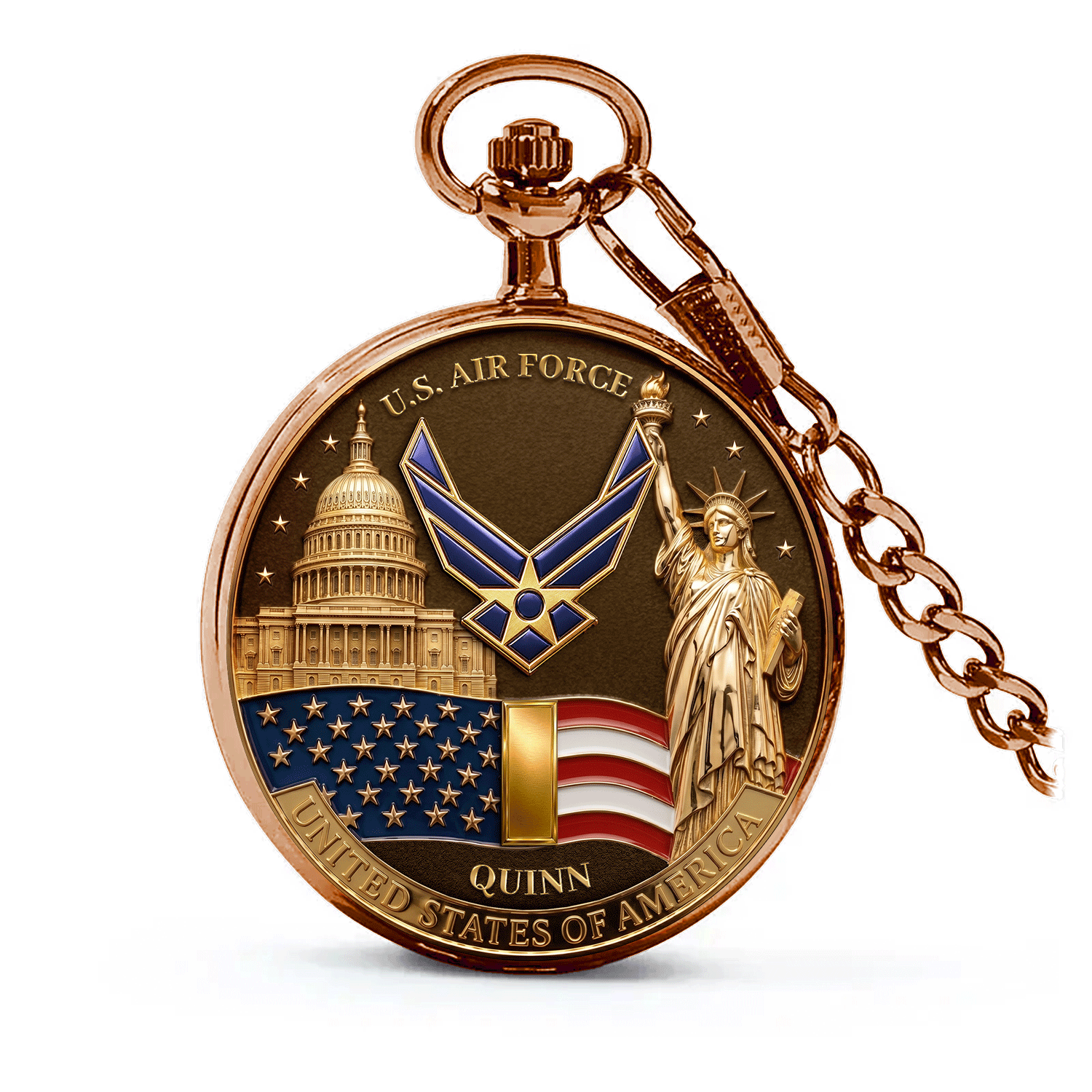 US Air Force Military Pocket Watch Veteran Appreciation Gift