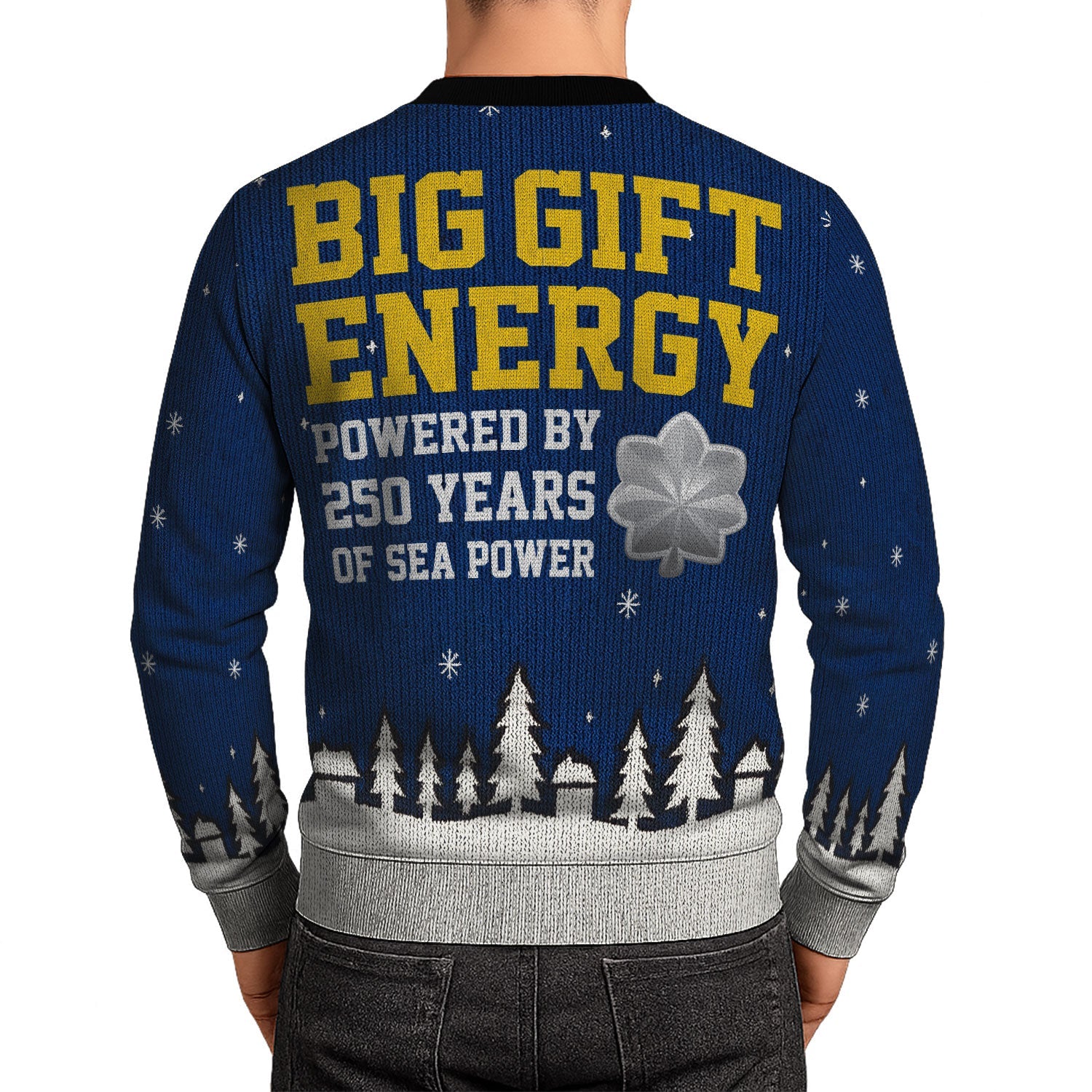 Personalized US Navy Christmas Ugly Sweater KAUST13