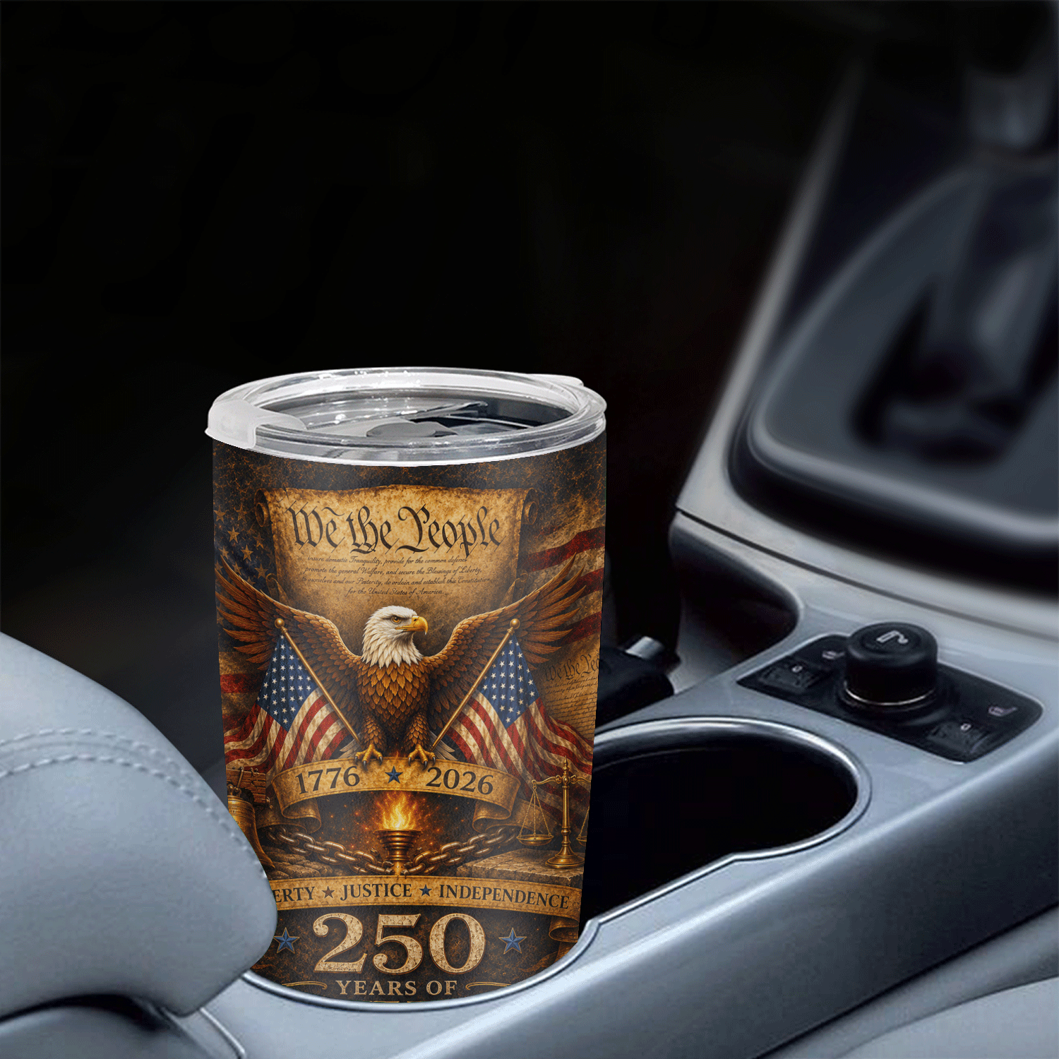 We The People 250 Years of Freedom 20oz Stainless Tumbler