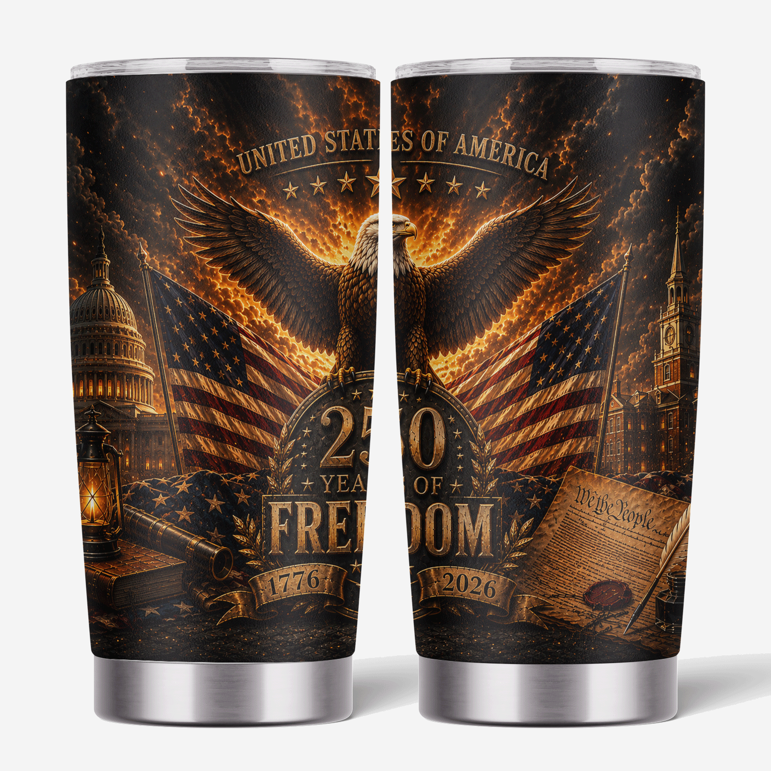 American Freedom 1776-2026 Eagle 20oz Tumbler
