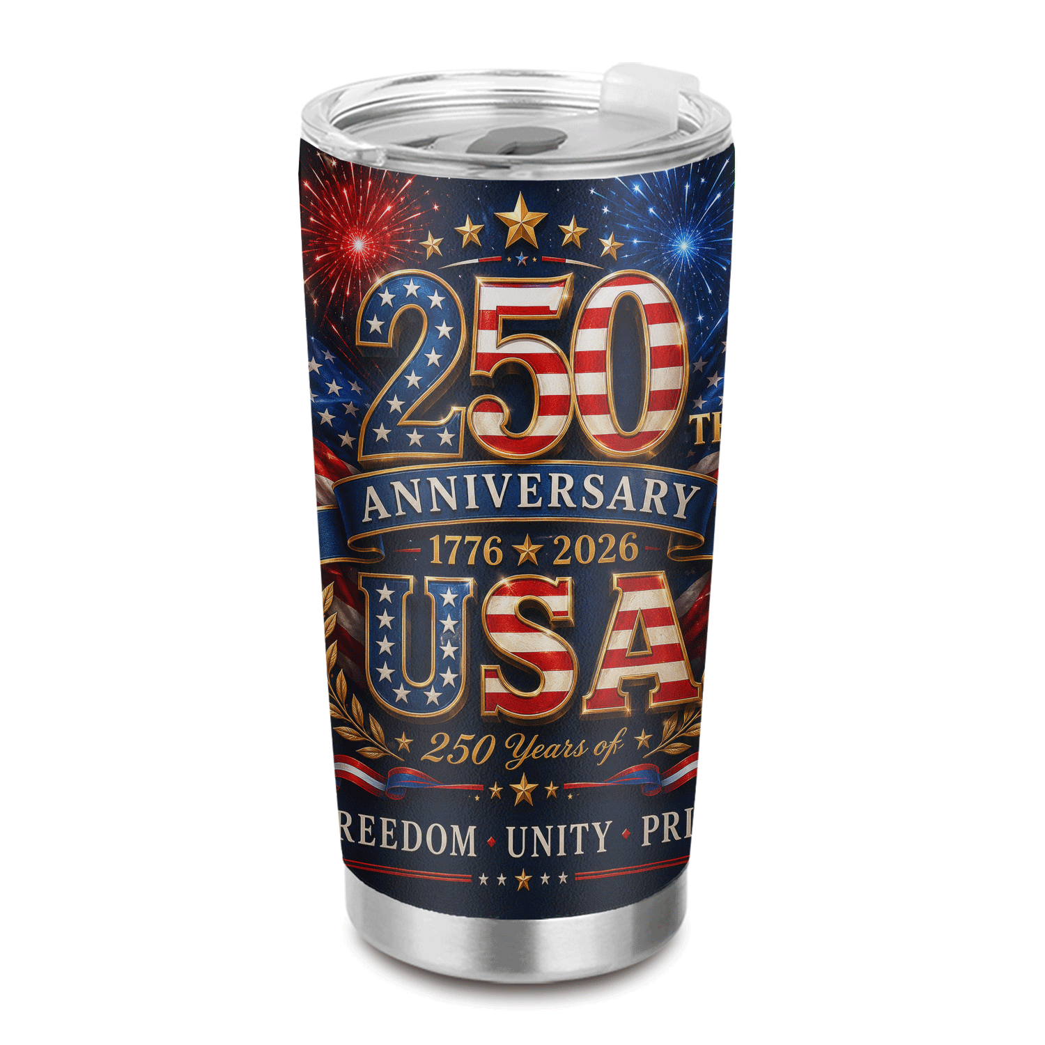 USA 250th Anniversary Freedom Unity Pride 20oz Tumbler