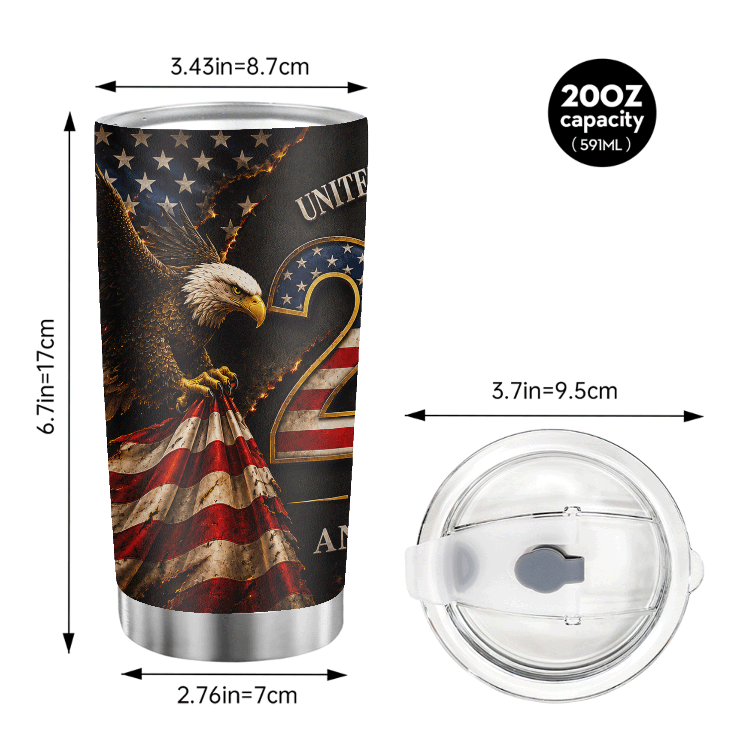 USA 250th Anniversary We The People 20oz Tumbler