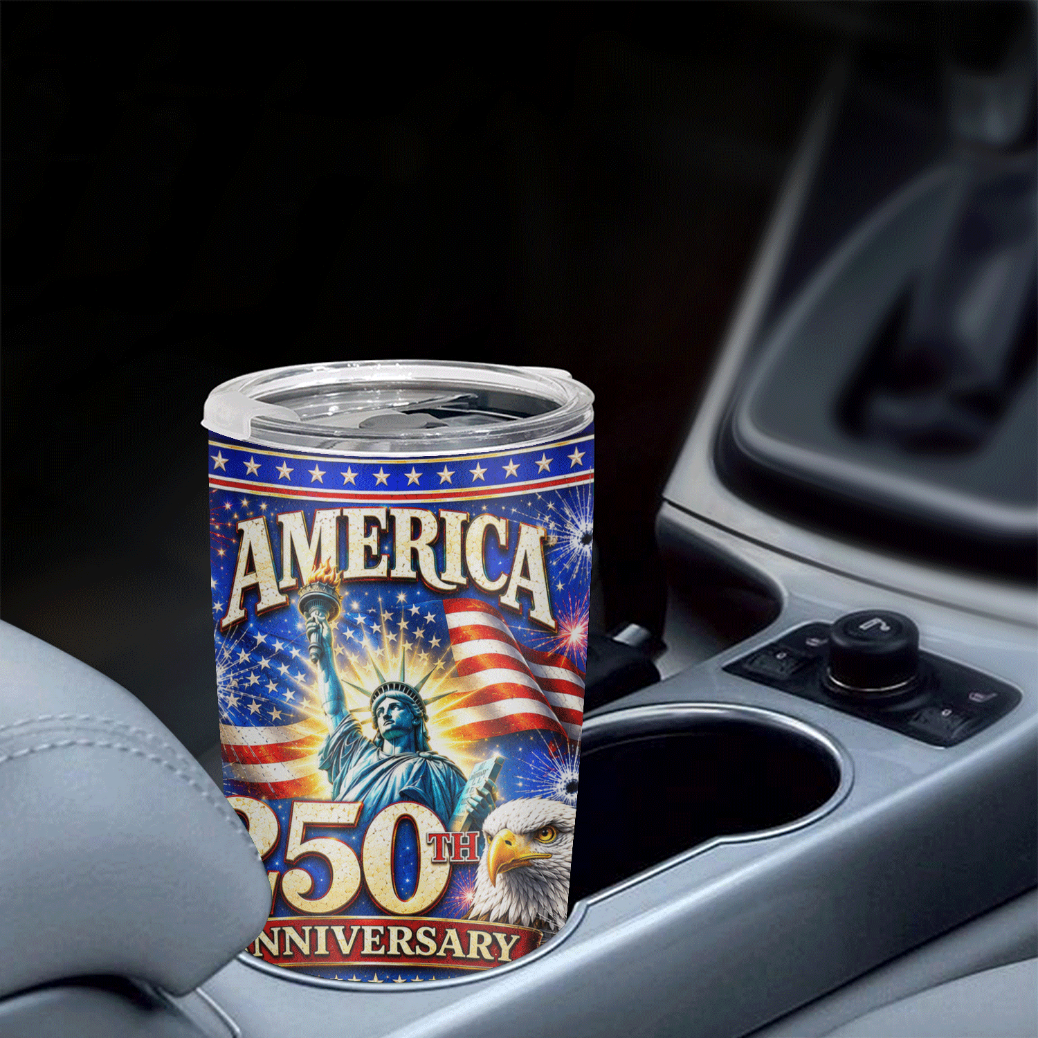 America 250th Anniversary Bald Eagle Statue of Liberty 20oz Tumbler