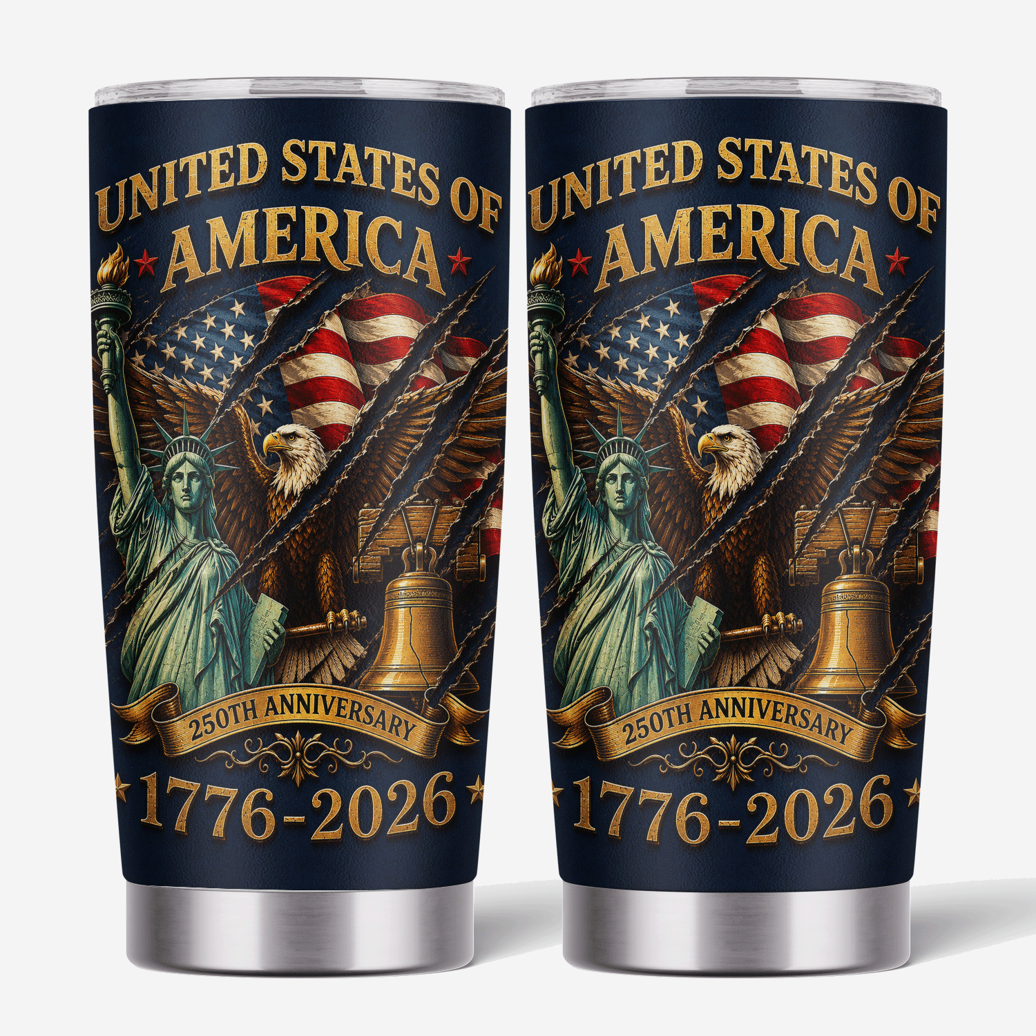 USA 250th Anniversary Statue of Liberty Eagle 20oz Tumbler