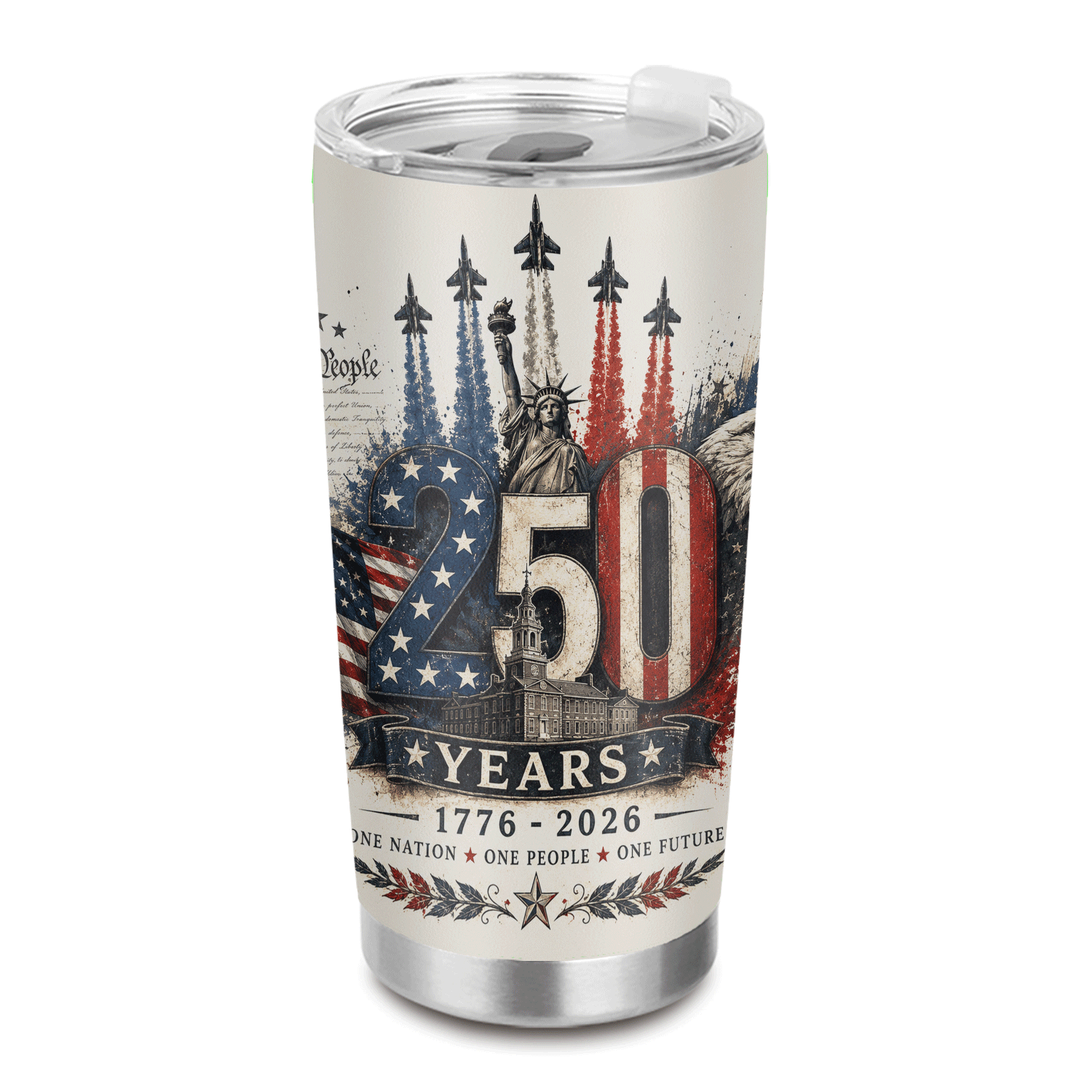 America 250 Years 1776-2026 Eagle Liberty 20oz Tumbler