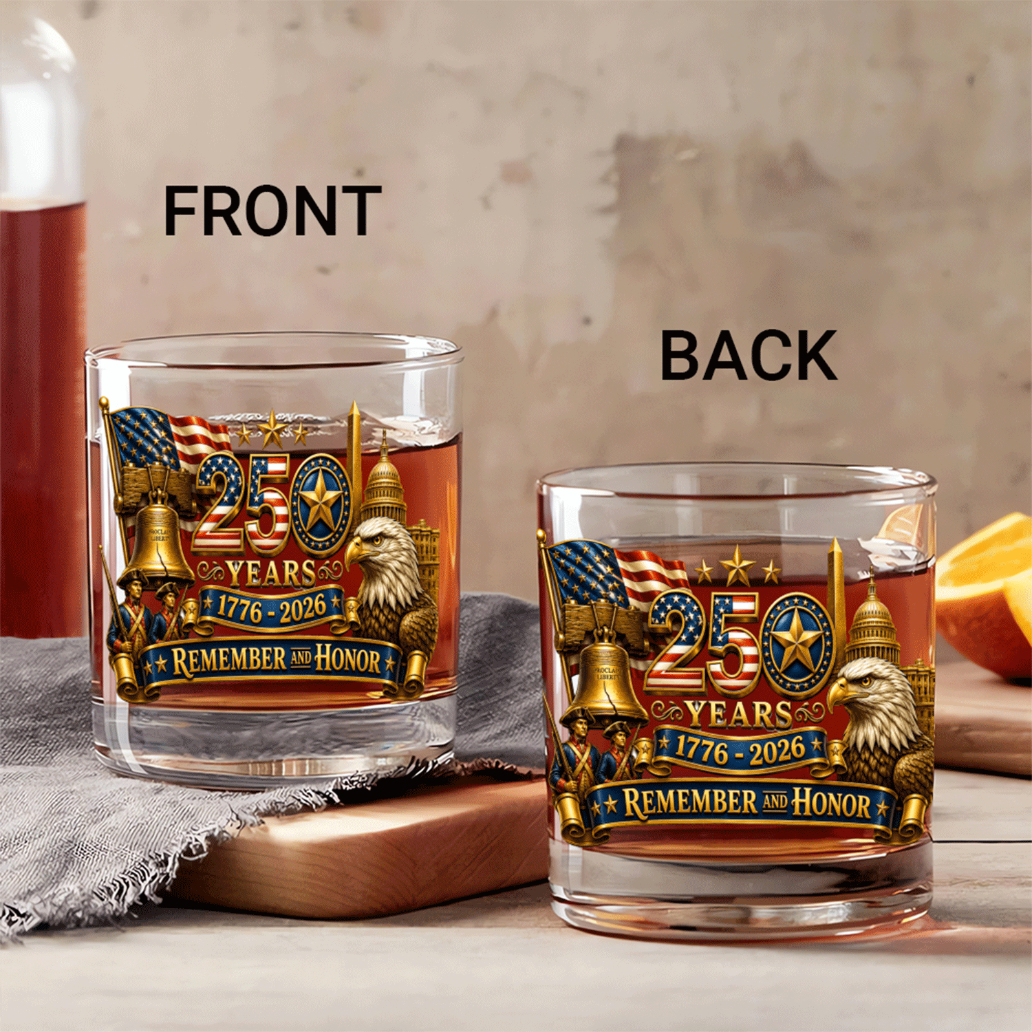 USA Freedom Whiskey Glass 1776-2026 Collector Edition