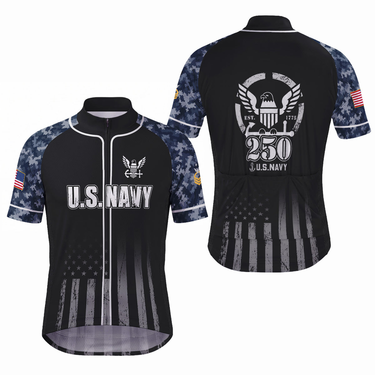 Personalized U.S. Navy 250th Cycling Jersey Kit