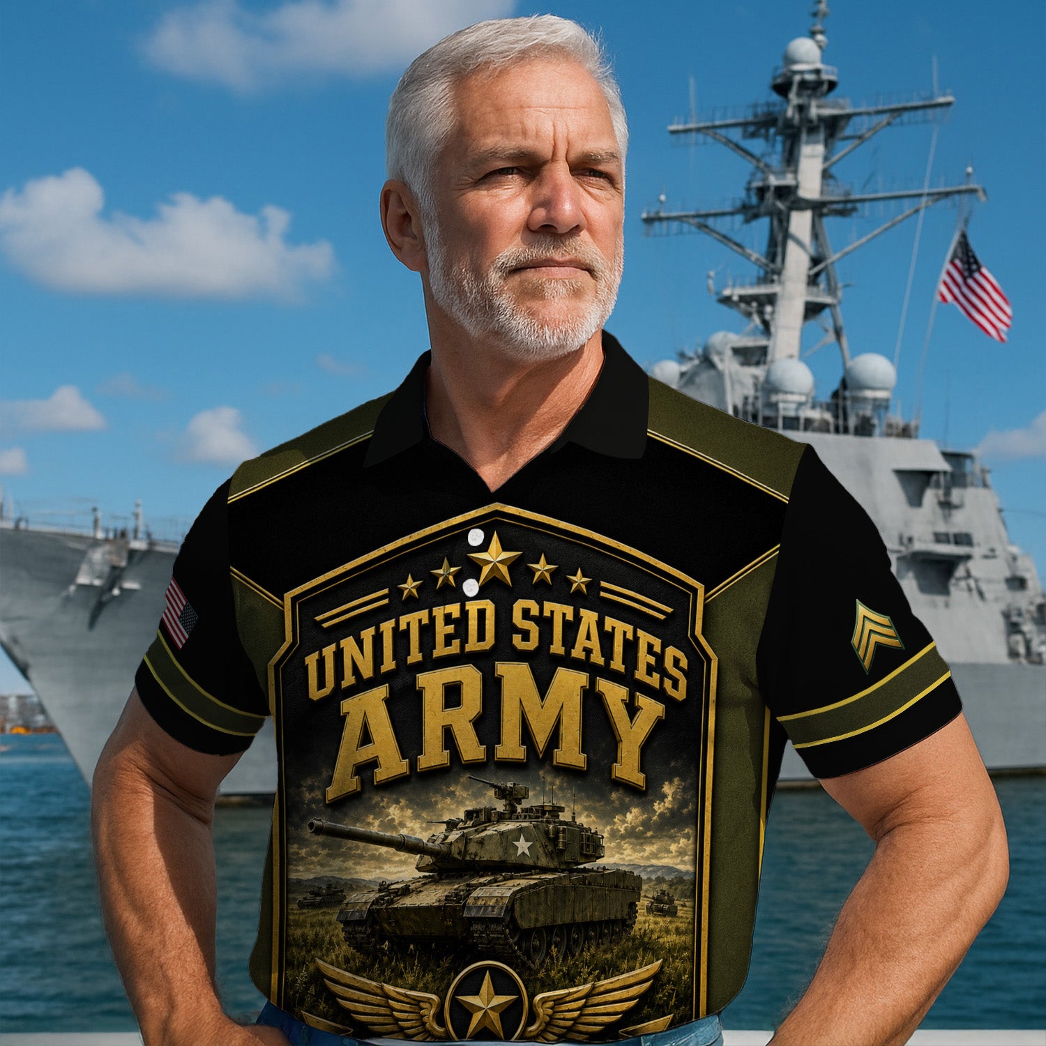 Personalized US Army Soldier 3D All-Over Print Polo Shirt