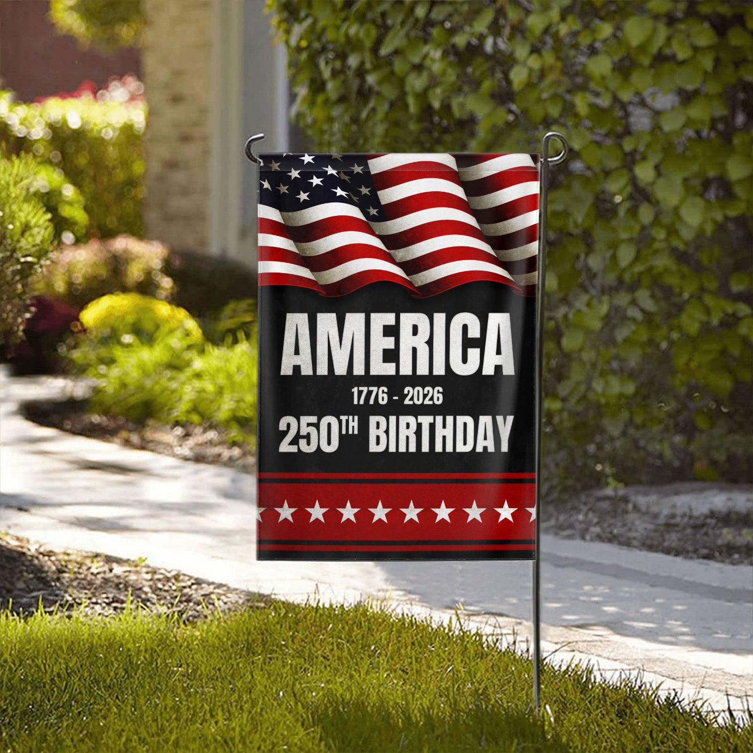 America 1776 - 2026 250th Birthday Garden Flag 12''x18'' Twin-Side Printing