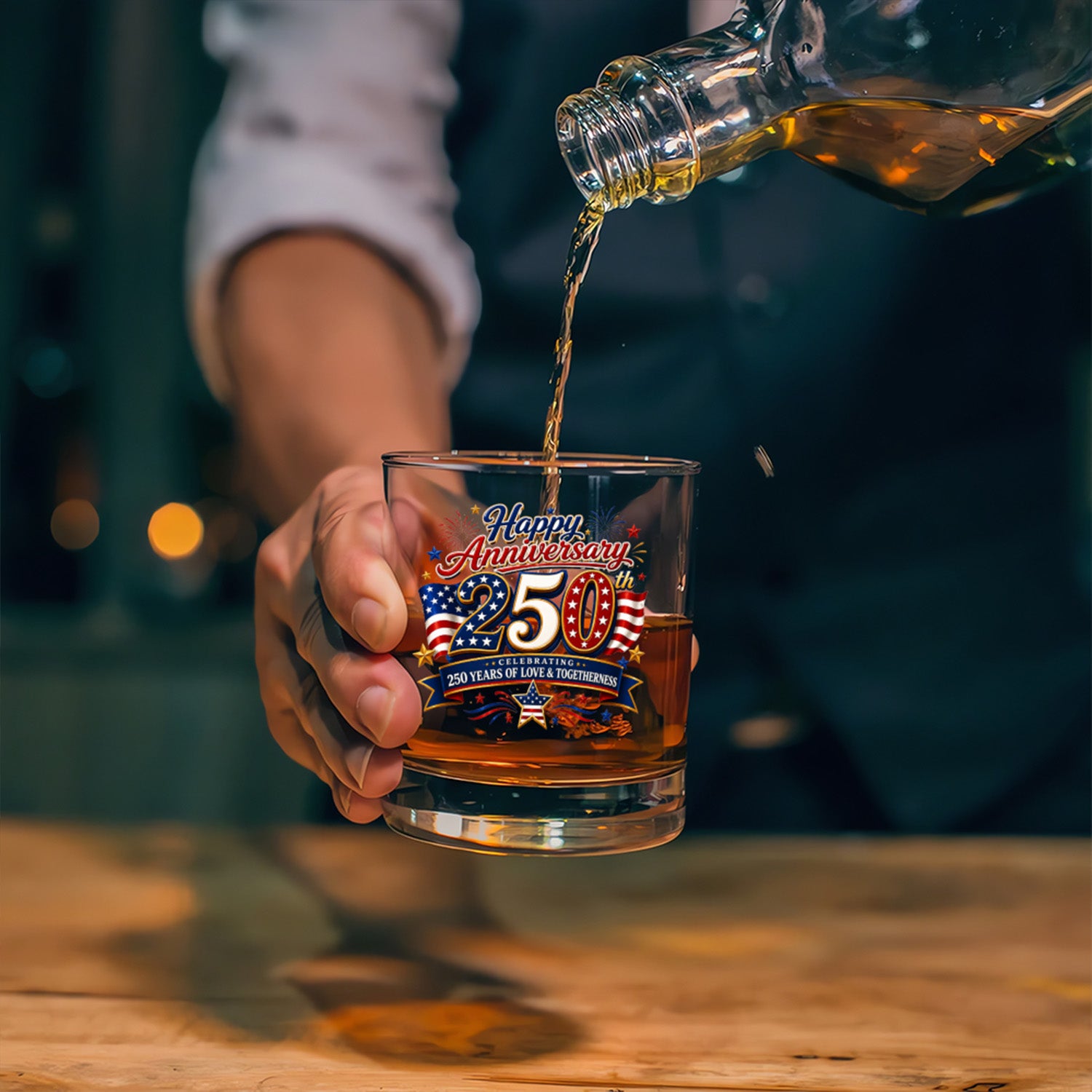 America 250 Anniversary Liberty Whiskey Glass