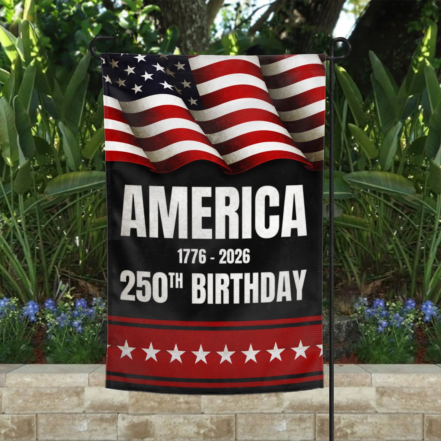 America 1776 - 2026 250th Birthday Garden Flag 12''x18'' Twin-Side Printing
