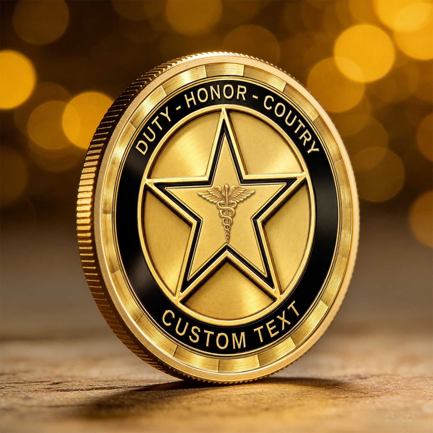 Army Rank Insignia Custom Name 3D Challenge Coin Gift