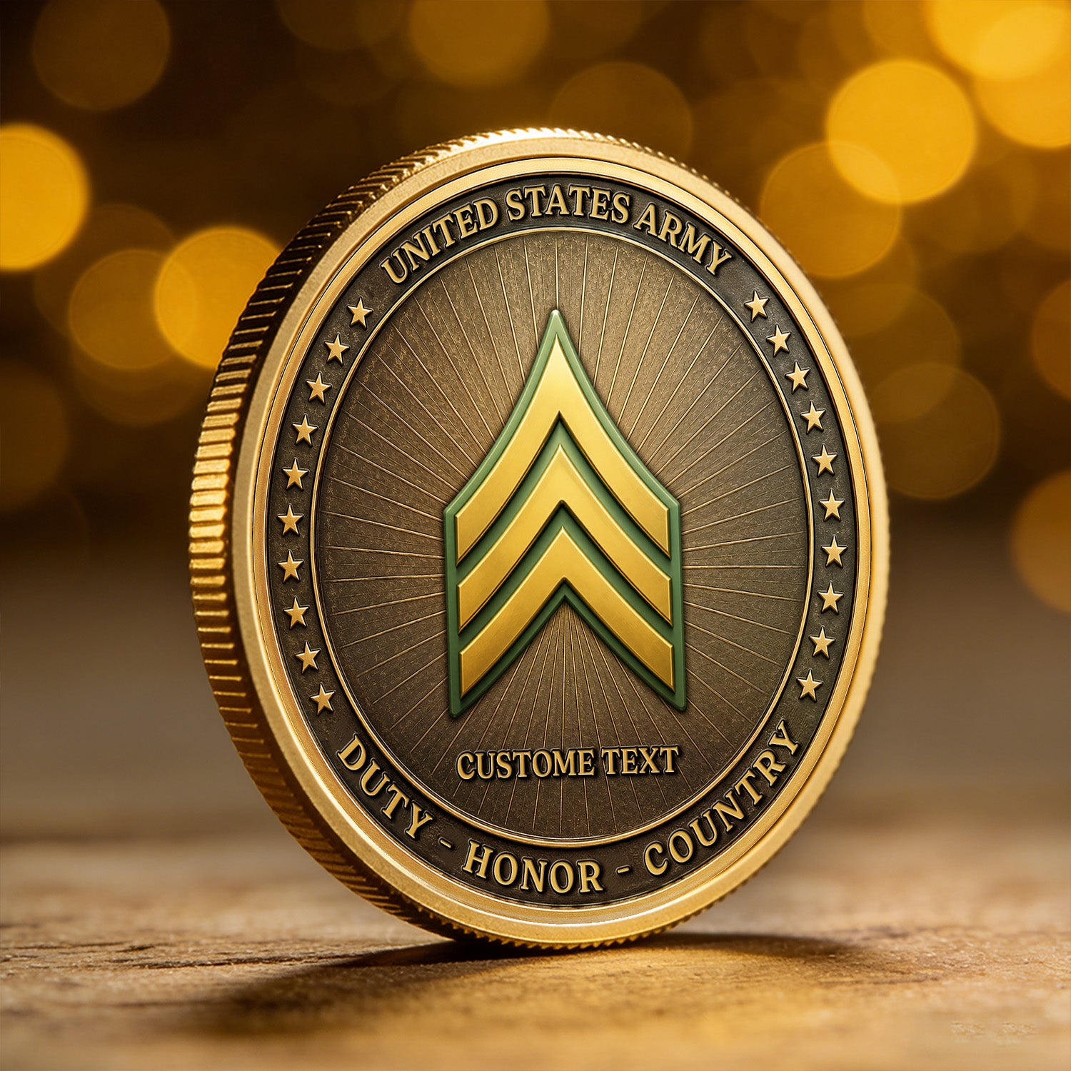 US Army Custom Rank Name 250th USA 3D Challenge Coin Gift