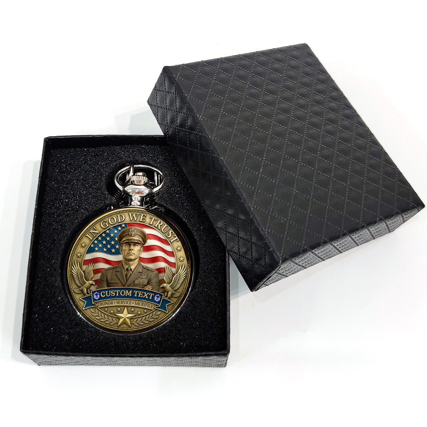 Air Force Veteran Gift Custom Pocket Watch 250 Years