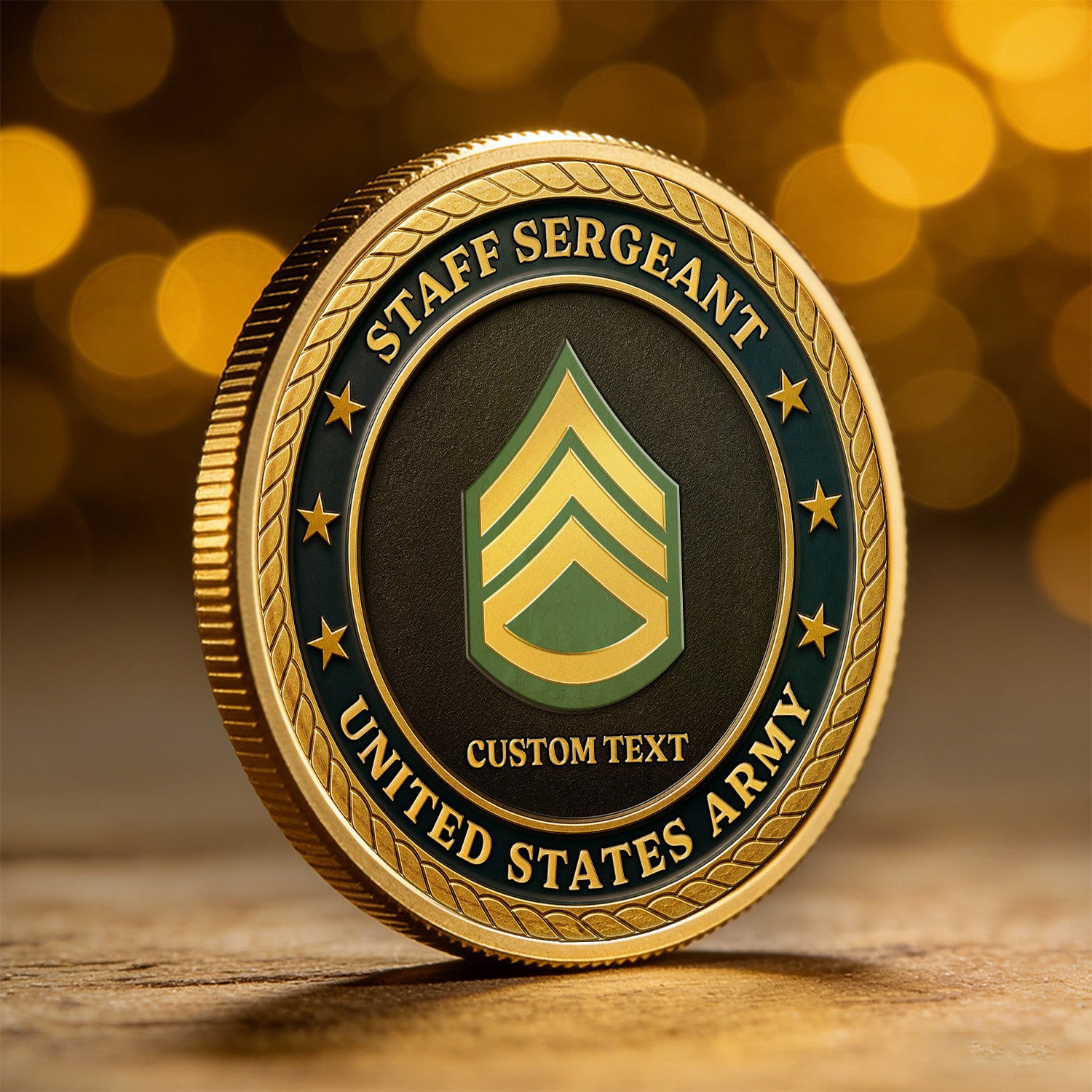 Personalized U.S.Army Rank Challenge Coin – Custom Veteran Tribute
