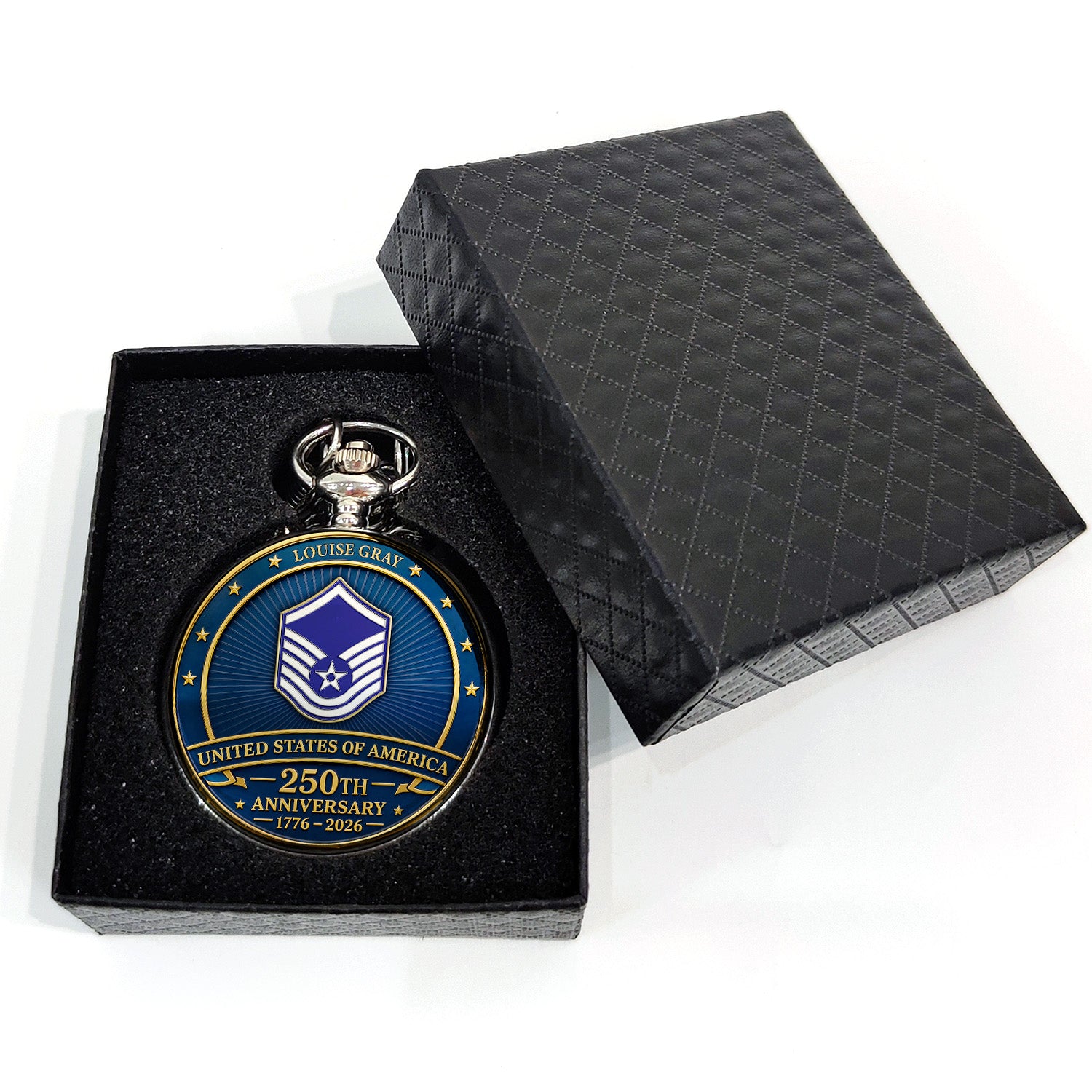 Personalized US Air Force Service Pocket Watch Gift