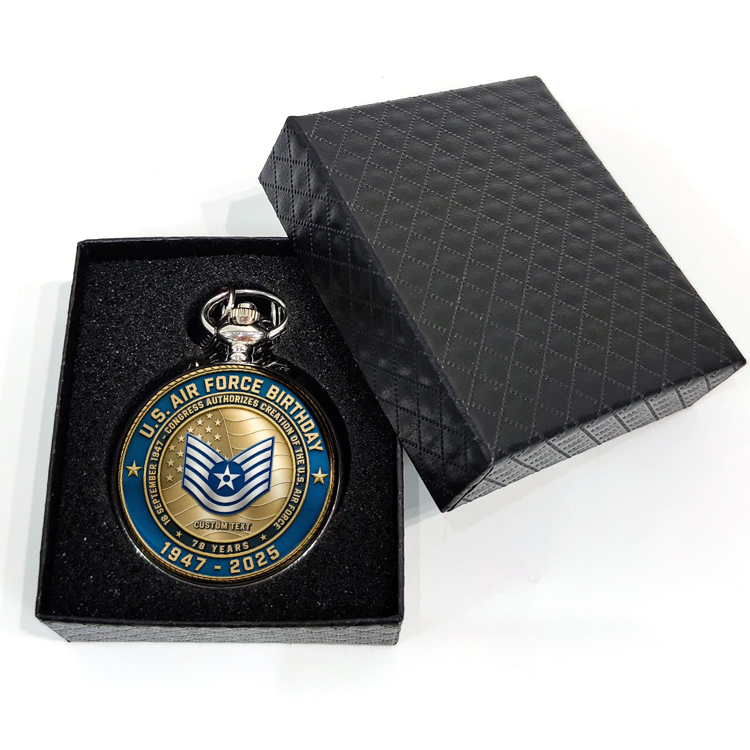 Personalized Air Force Pocket Watch 250th Anniversary Gift