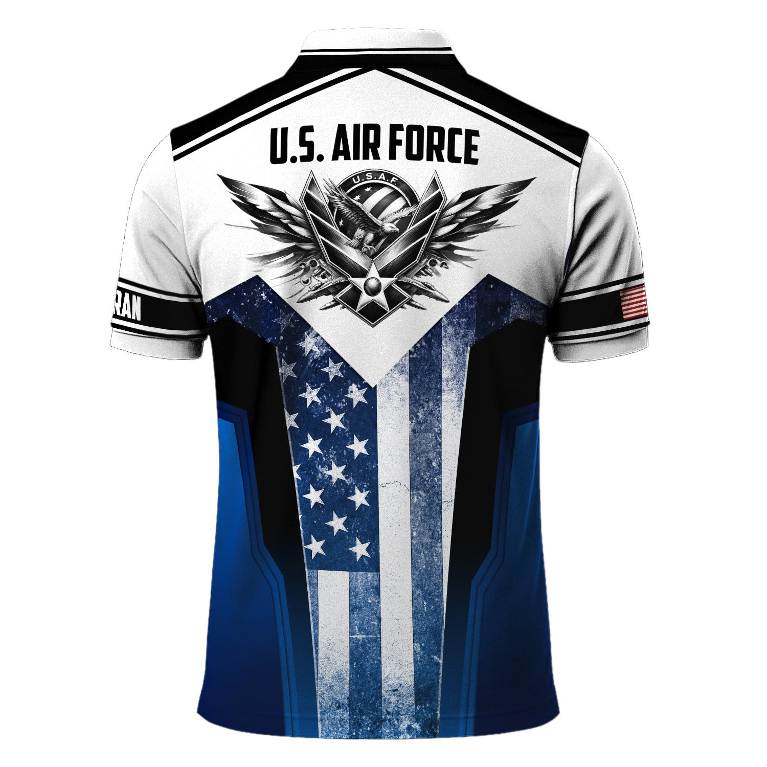 Personalized US Air Force Rank 3D All-Over Print Polo Shirt Gift