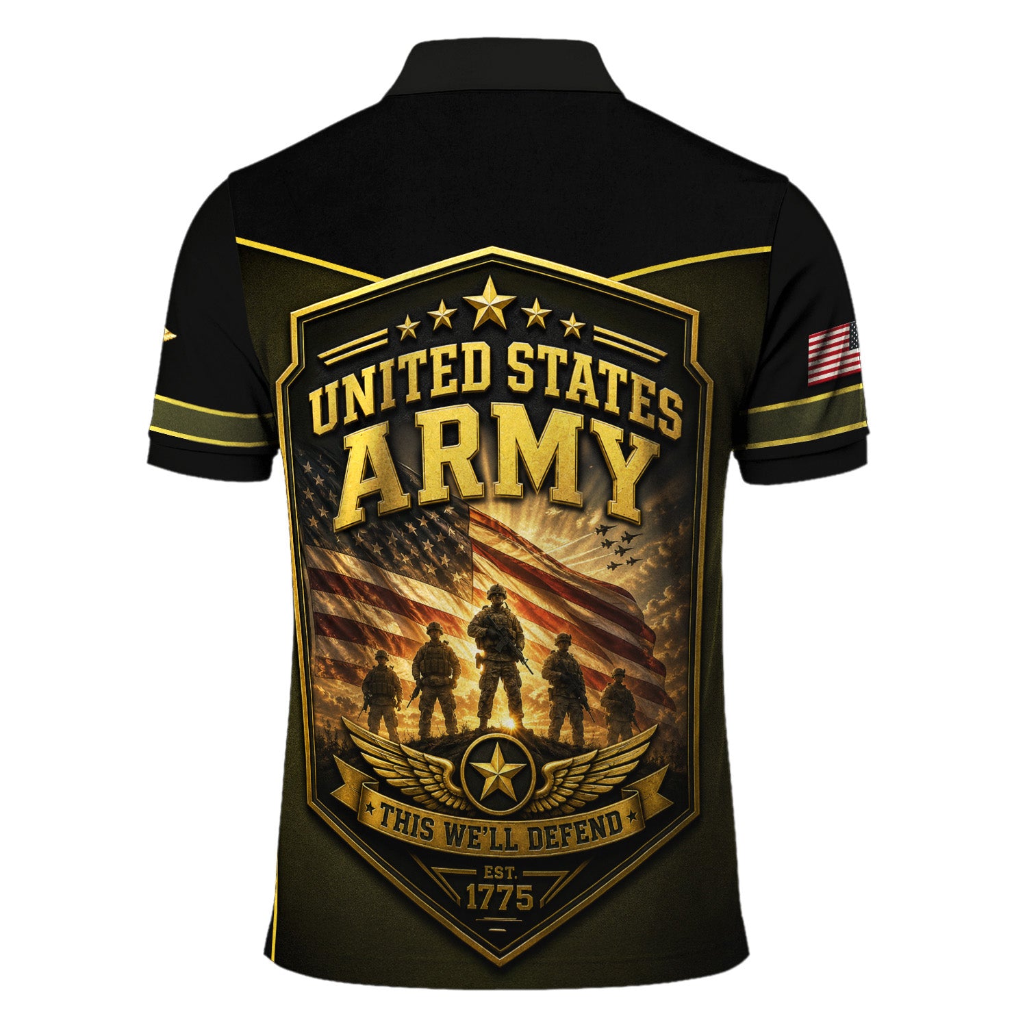 Personalized US Army Soldier 3D All-Over Print Polo Shirt