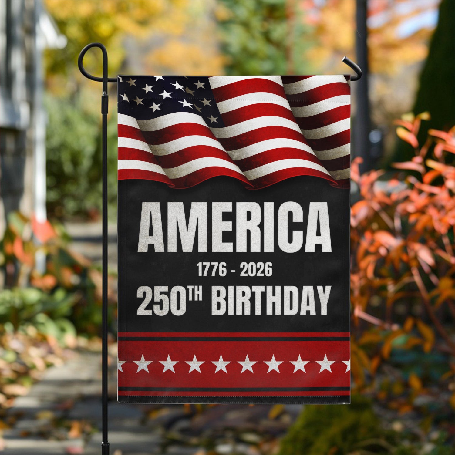 America 1776 - 2026 250th Birthday Garden Flag 12''x18'' Twin-Side Printing