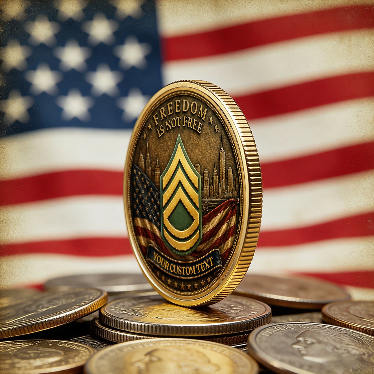 Personalized Army 3D Challenge Coin