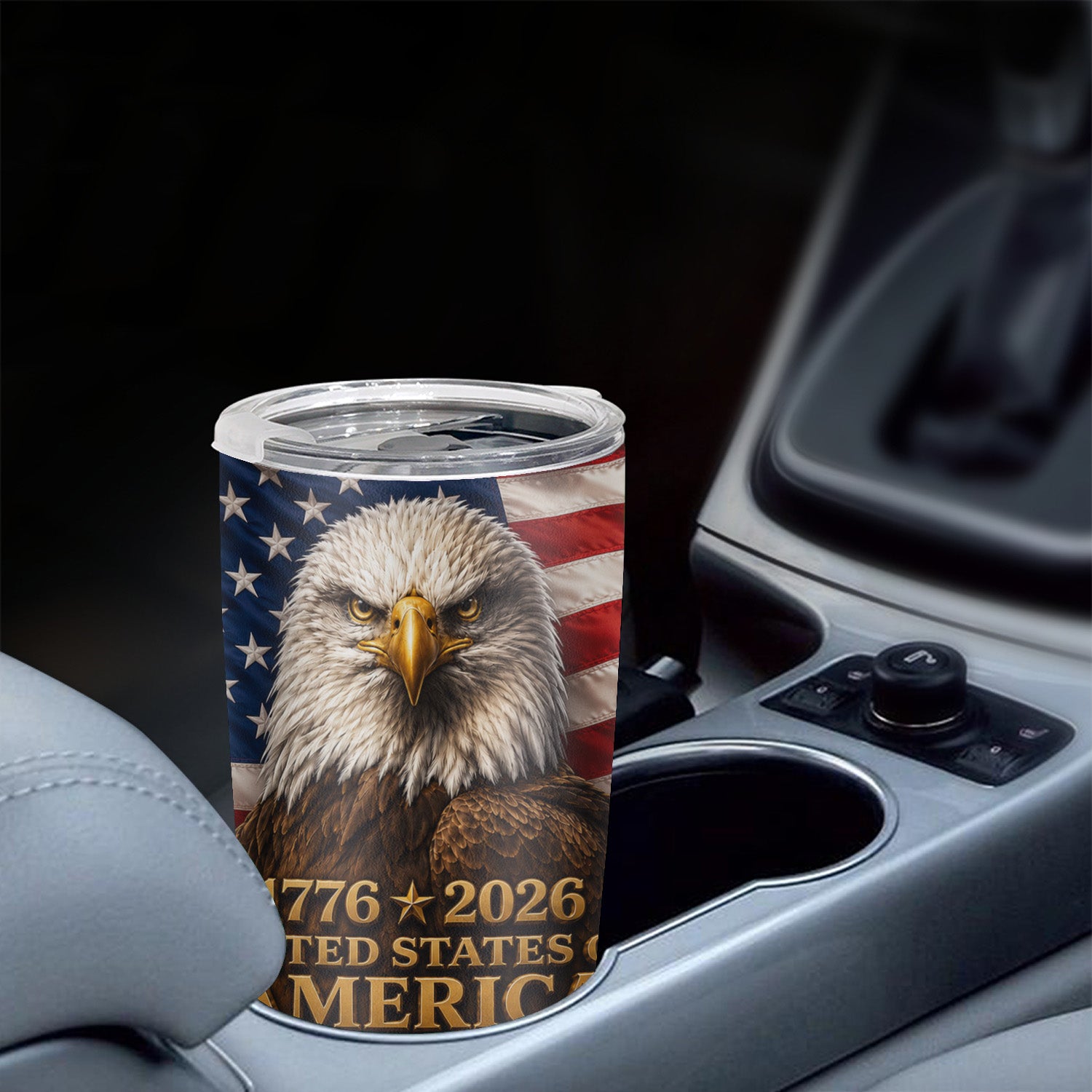 USA 250th Anniversary Bald Eagle American Flag 20oz Tumbler