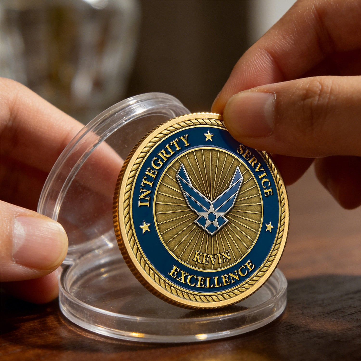 Personalized Challenge Coin US Air Force Rank Name Gift
