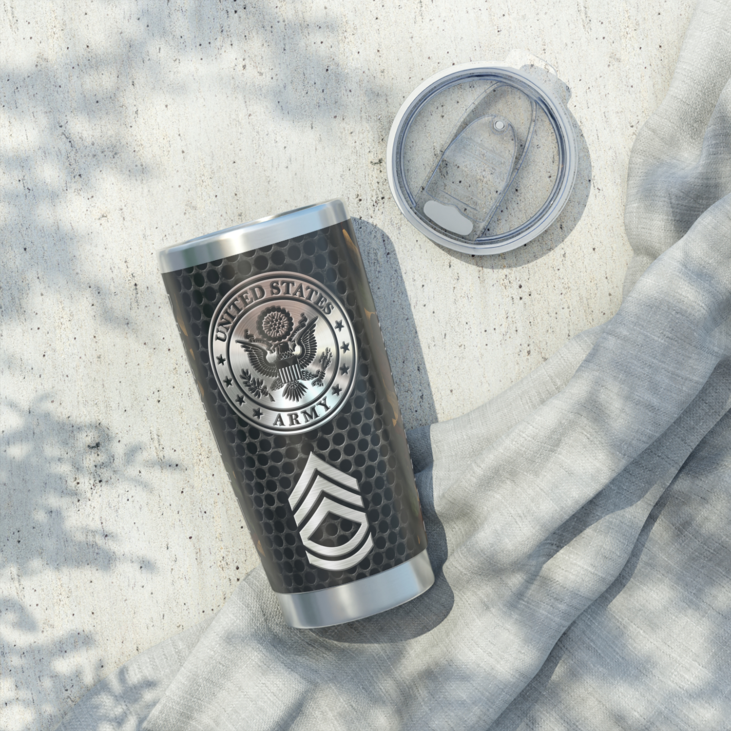 US Military Nutrition Fact Custom Ranks/Insignia Vagabond 20oz Tumbler
