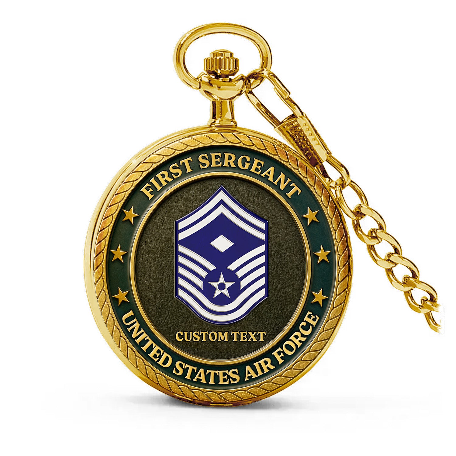 Personalized US Air Force Pocket Watch Military Keepsake