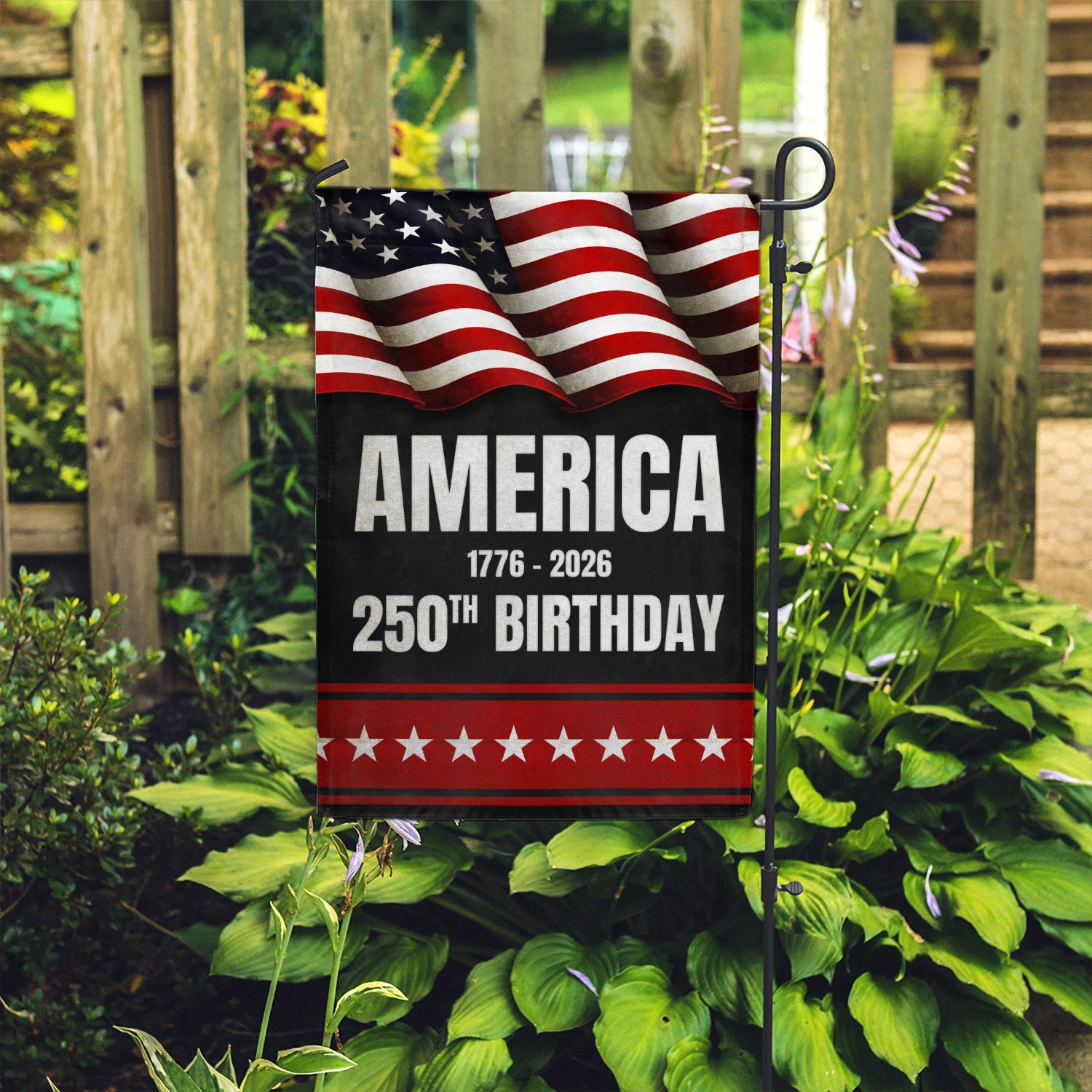 America 1776 - 2026 250th Birthday Garden Flag 12''x18'' Twin-Side Printing