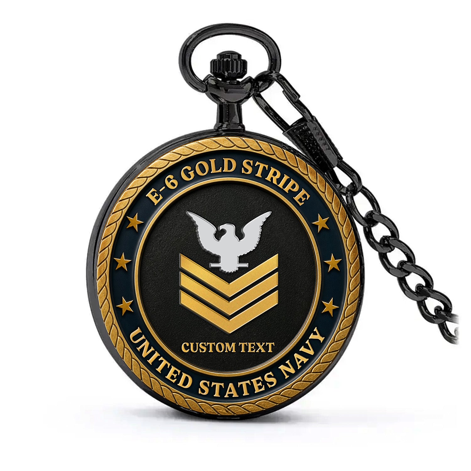 Custom US Navy Veteran Pocket Watch Personalized Military Gift