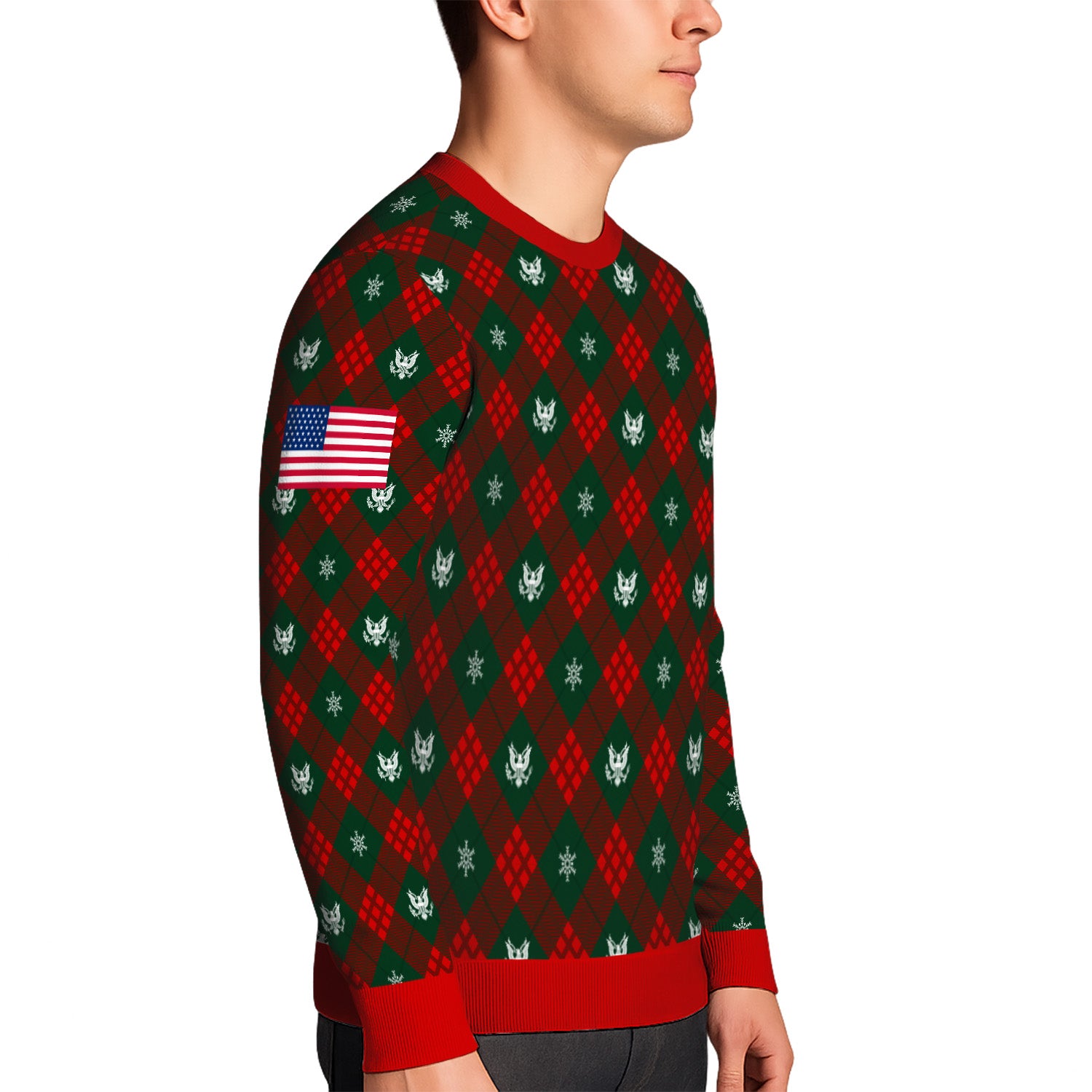 Custom Ranks US Army Ugly Christmas Sweater for Women Men KRUST08