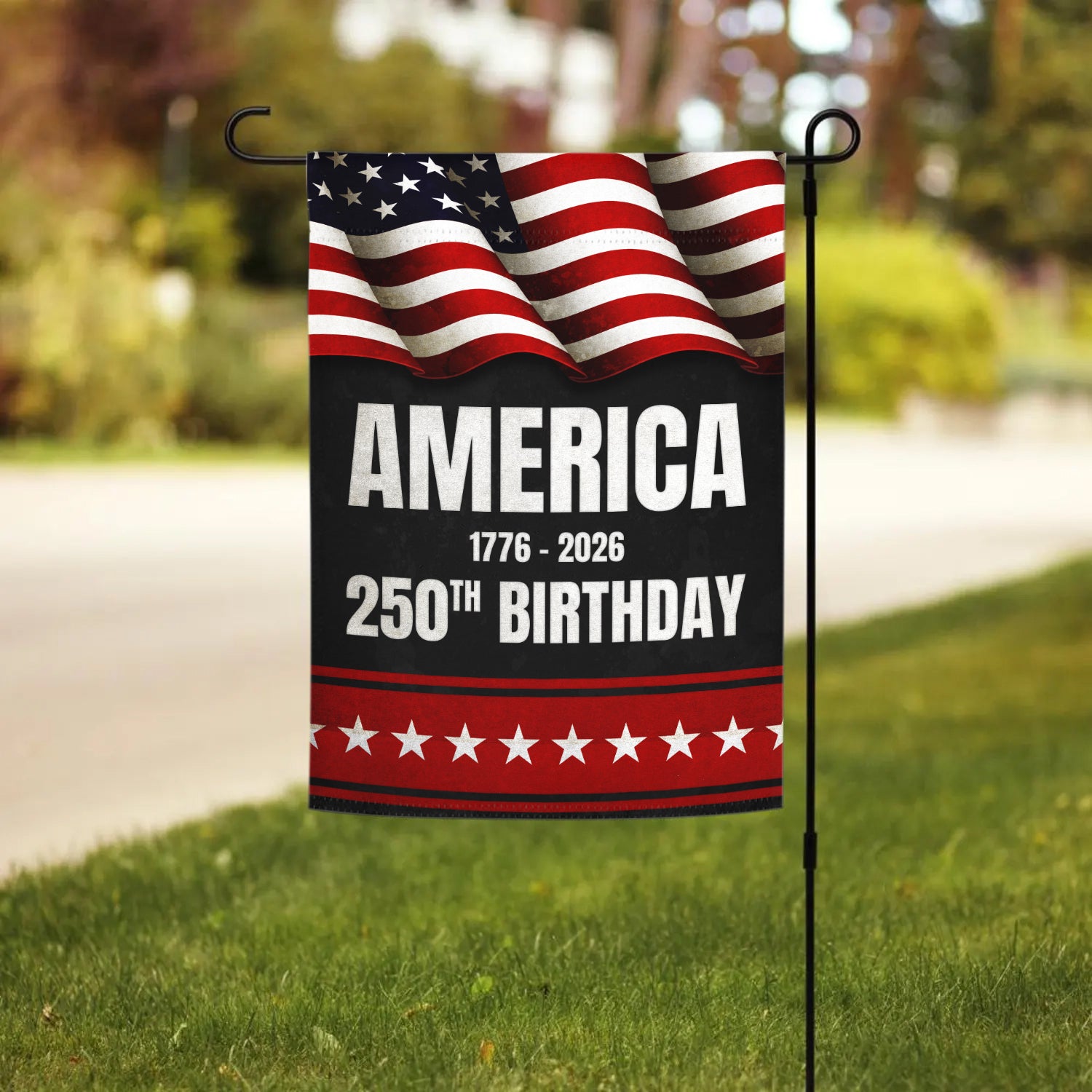 America 1776 - 2026 250th Birthday Garden Flag 12''x18'' Twin-Side Printing