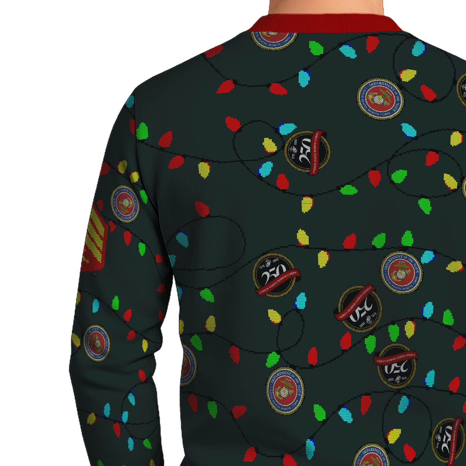 Custom Ranks USMC Ugly Christmas Sweater for Women Men KRUST07