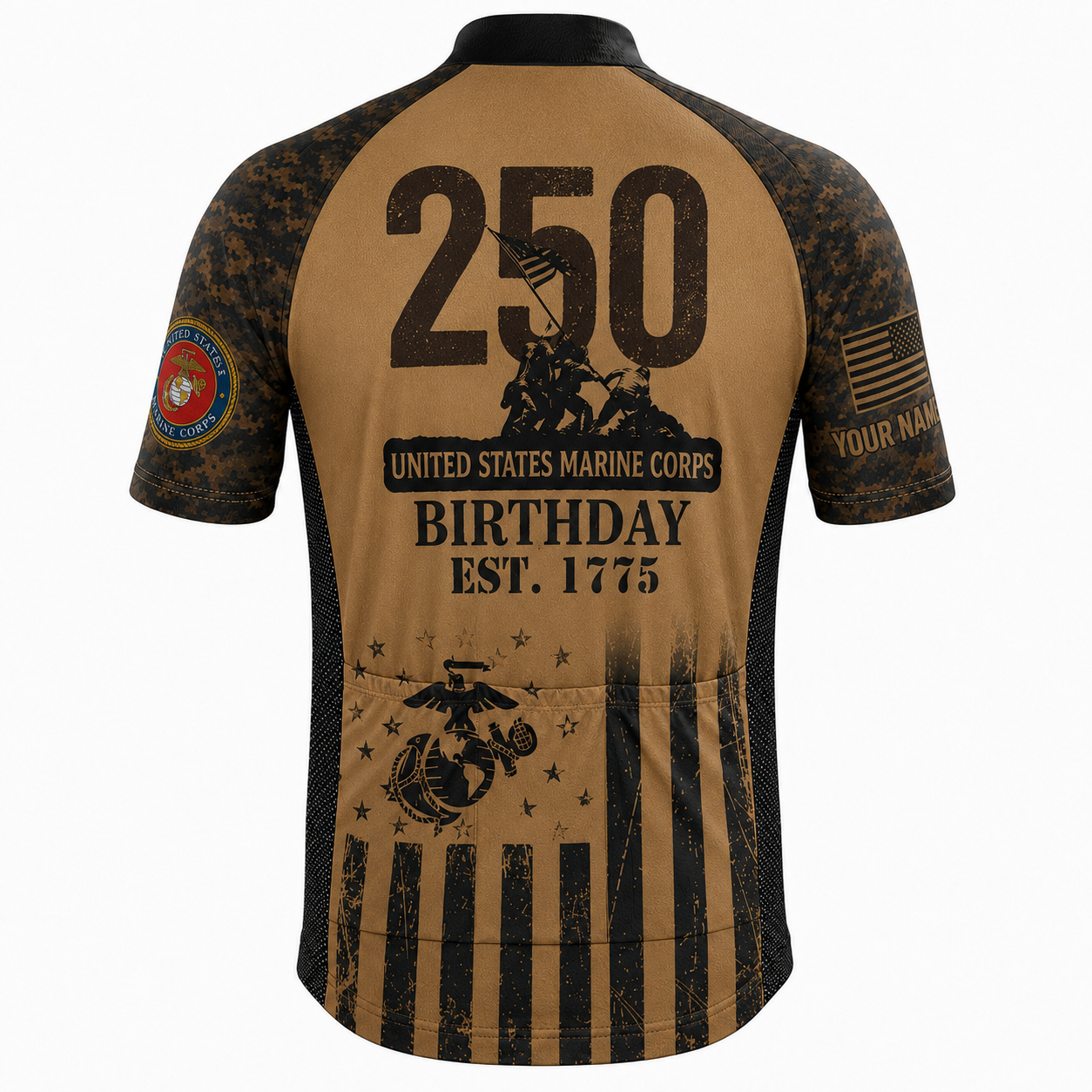 Personalized U.S. Marine Corps (U.S.M.C) 250th Birthday Cycling Kit