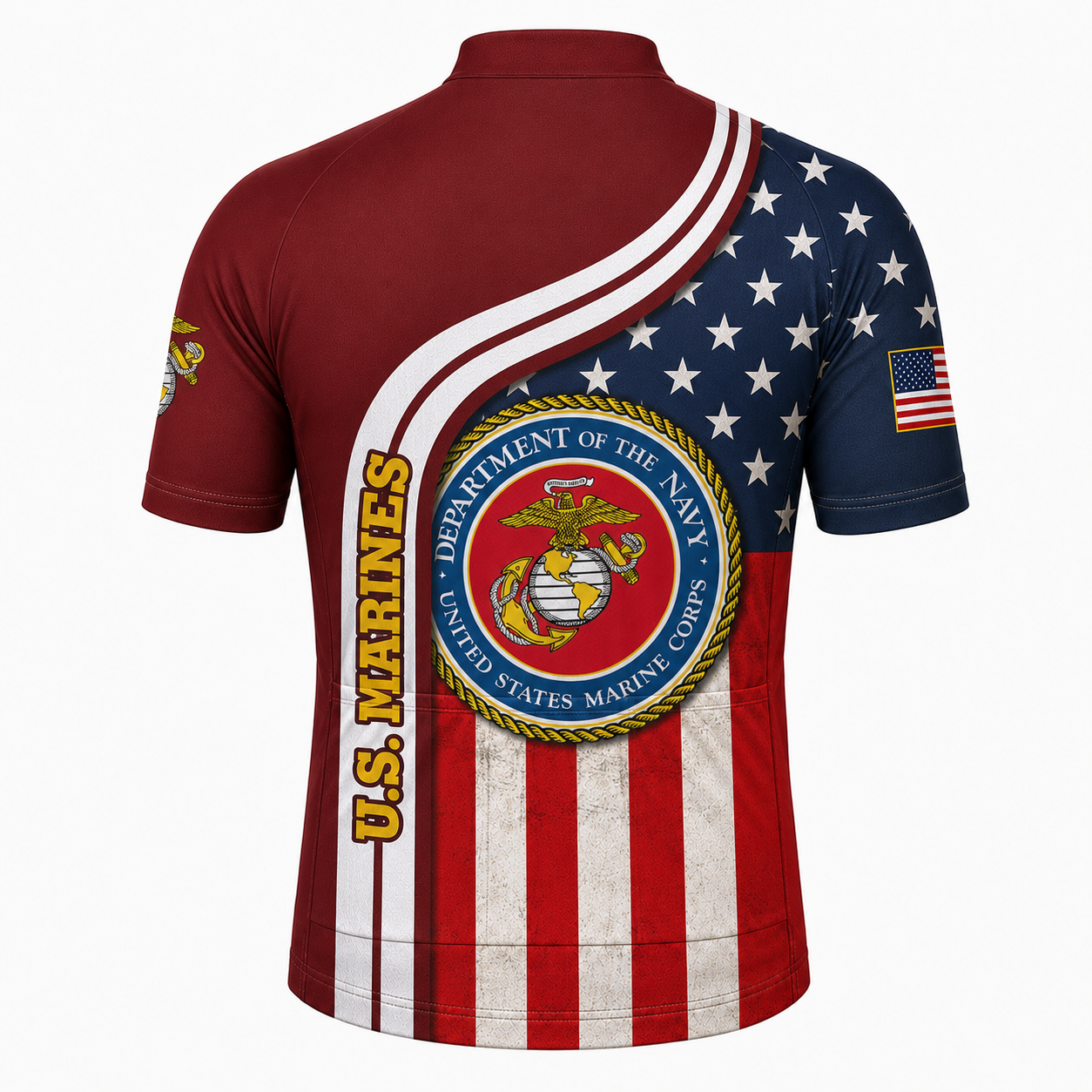 Personalized Military U.S. Marines Inspired Cycling Jersey Kit