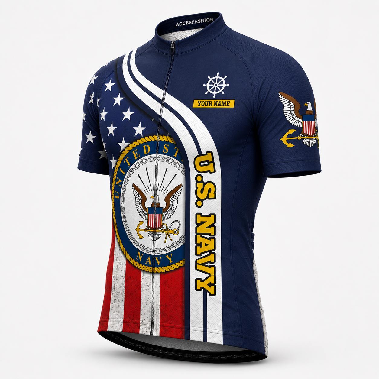 Personalized Military U.S. Navy Inspired Cycling Jersey Kit