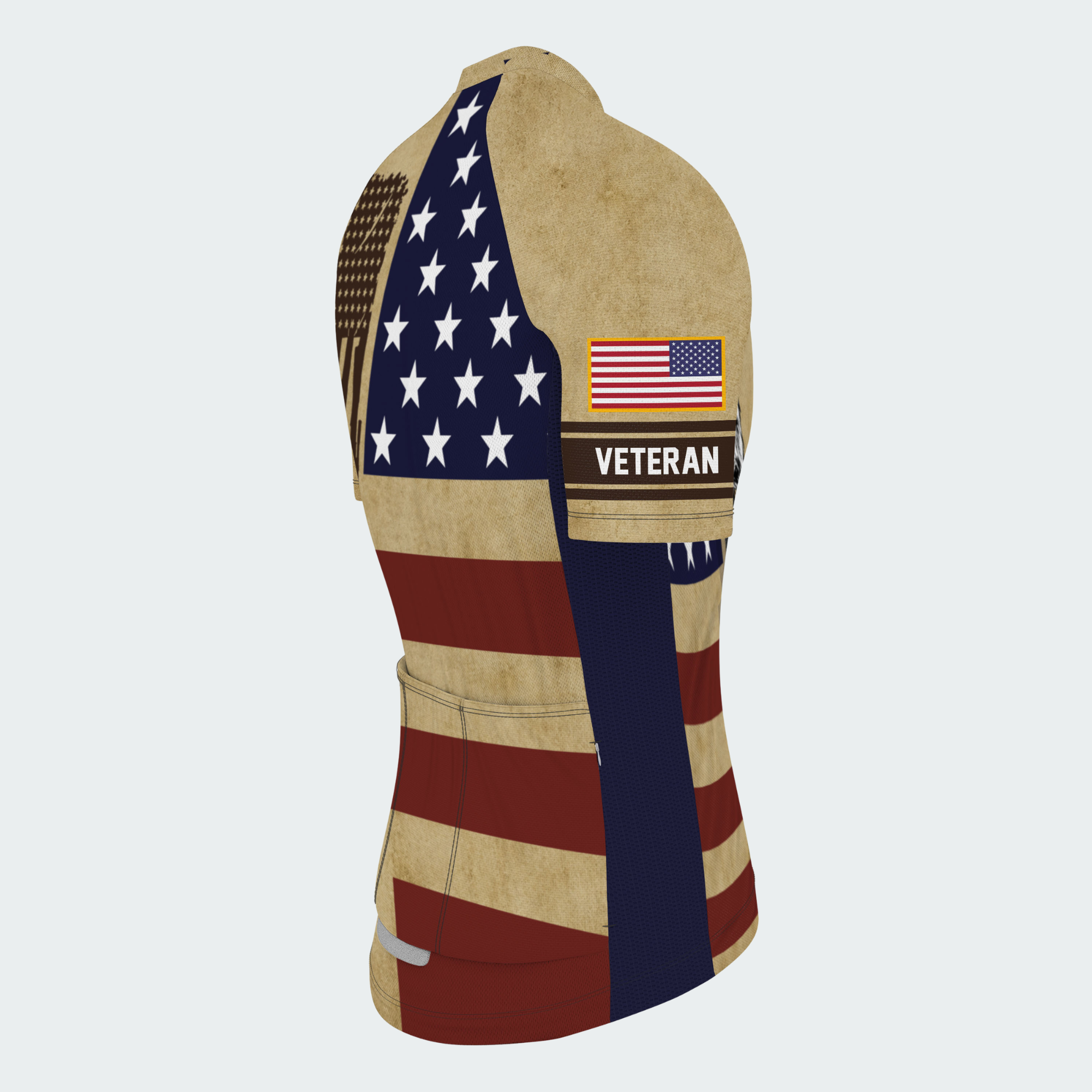 Men’s Custom Veteran Eagle Patriotic Cycling Jersey & Kit