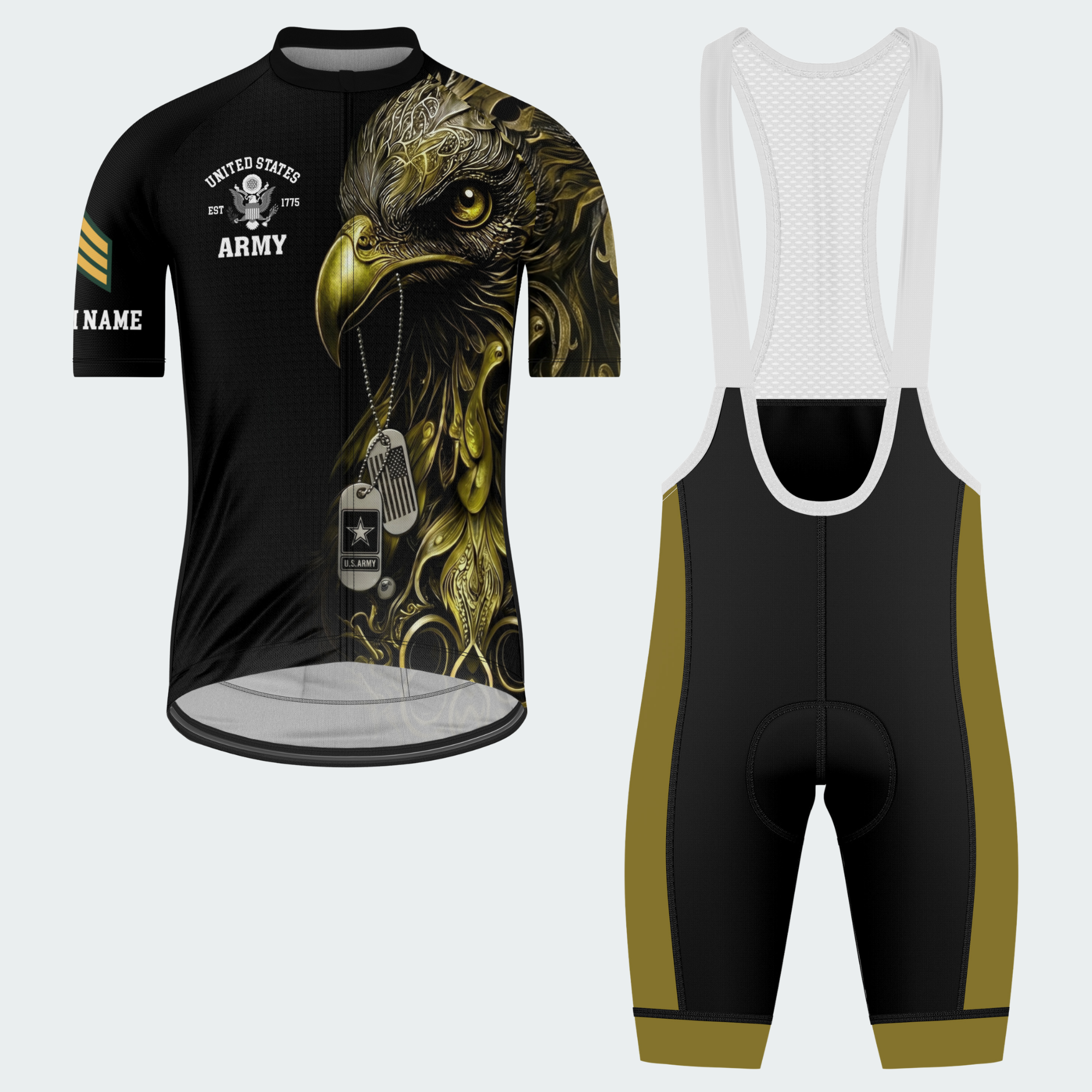 Men’s Custom Proud Veteran Eagle Cycling Jersey & Kit