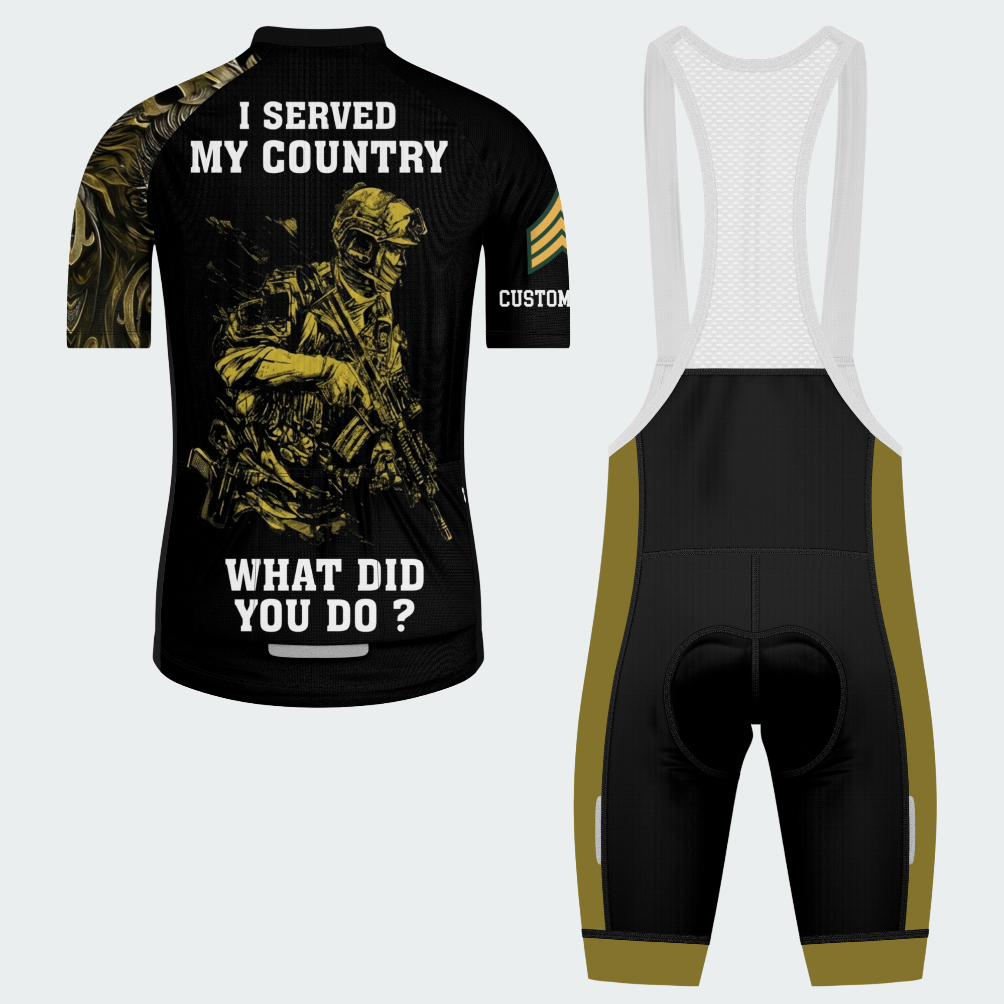 Men’s Custom Proud Veteran Eagle Cycling Jersey & Kit